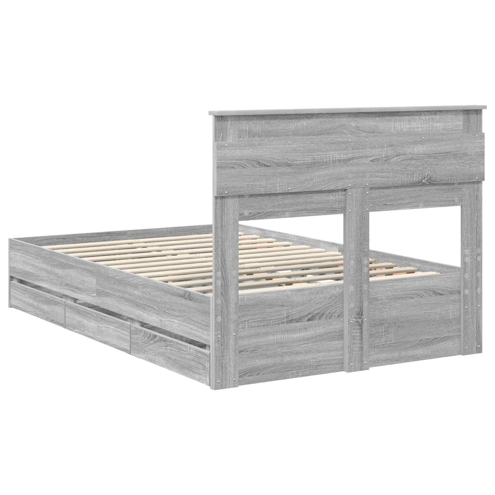 Cadre de lit Gris Sonoma 120 x 190 cm Bois Ingénierie - XIOS