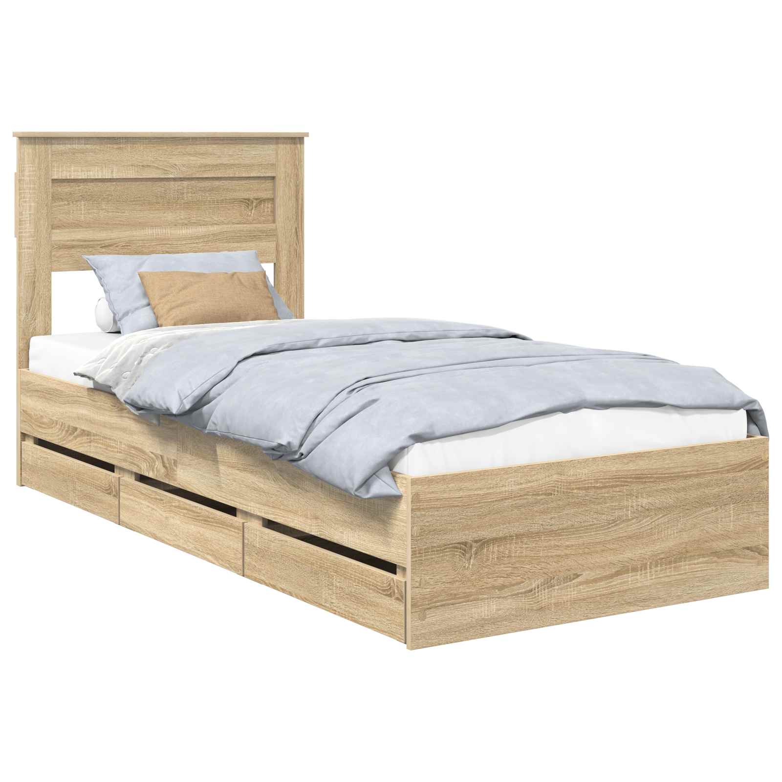 Cadre de lit Chêne Sonoma 100 x 200 cm Bois Ingénierie - XIOS
