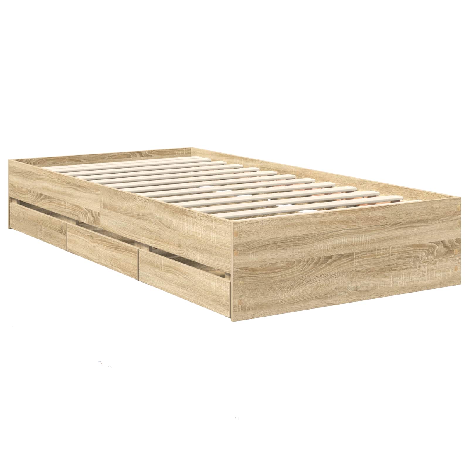 Cadre de lit Chêne Sonoma 100 x 200 cm Bois Ingénierie - XIOS