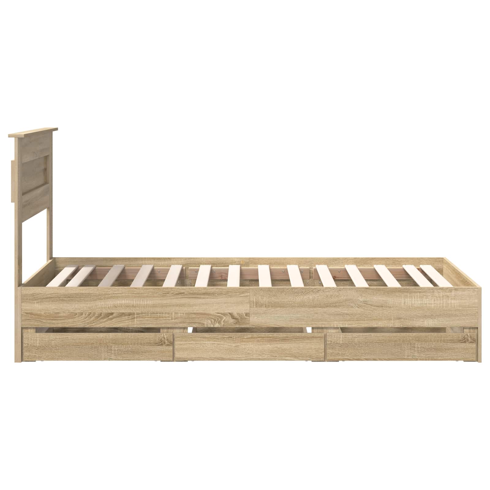 Cadre de lit Chêne Sonoma 100 x 200 cm Bois Ingénierie - XIOS