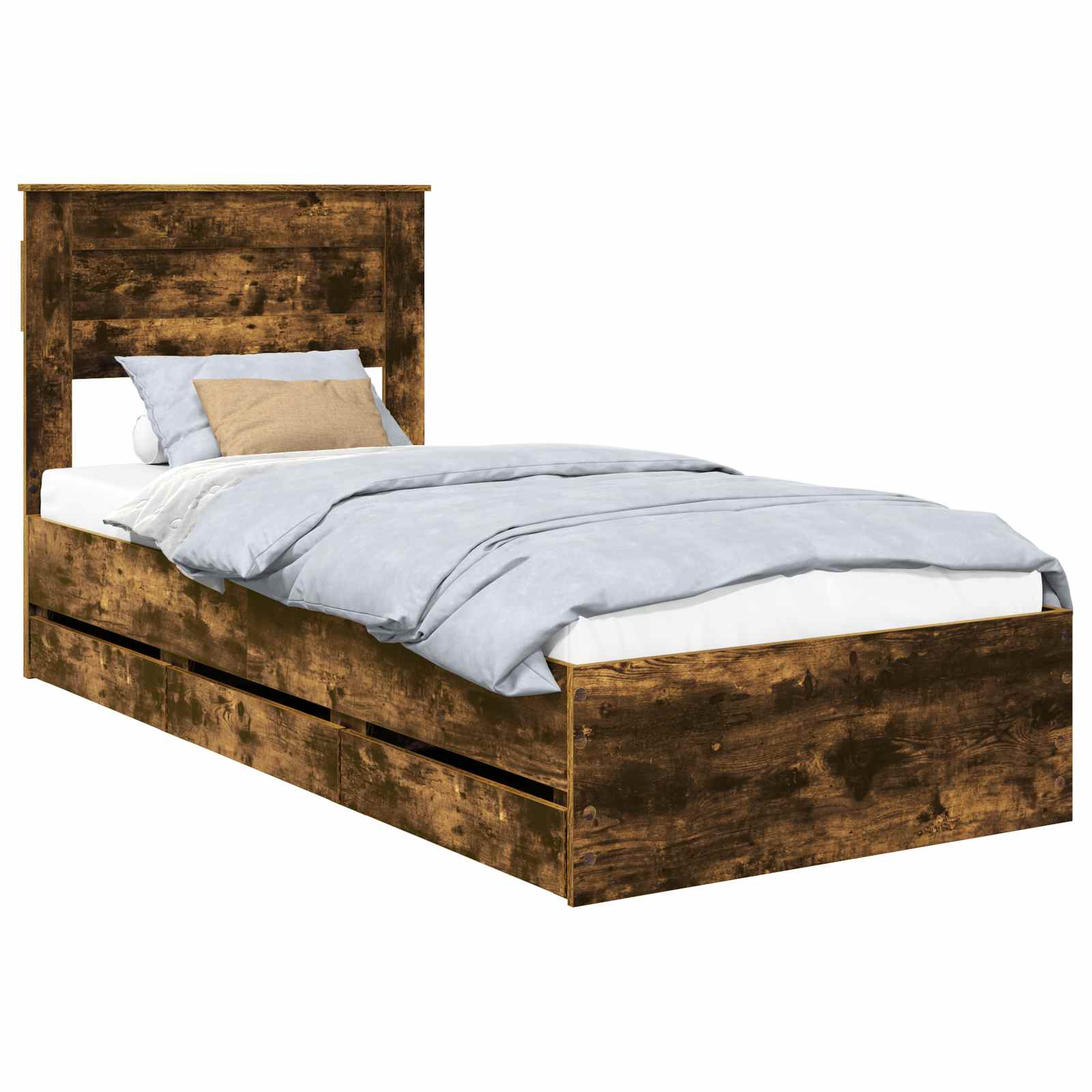 Cadre de lit Chêne fumé 100 x 200 cm Bois Ingénierie - XIOS