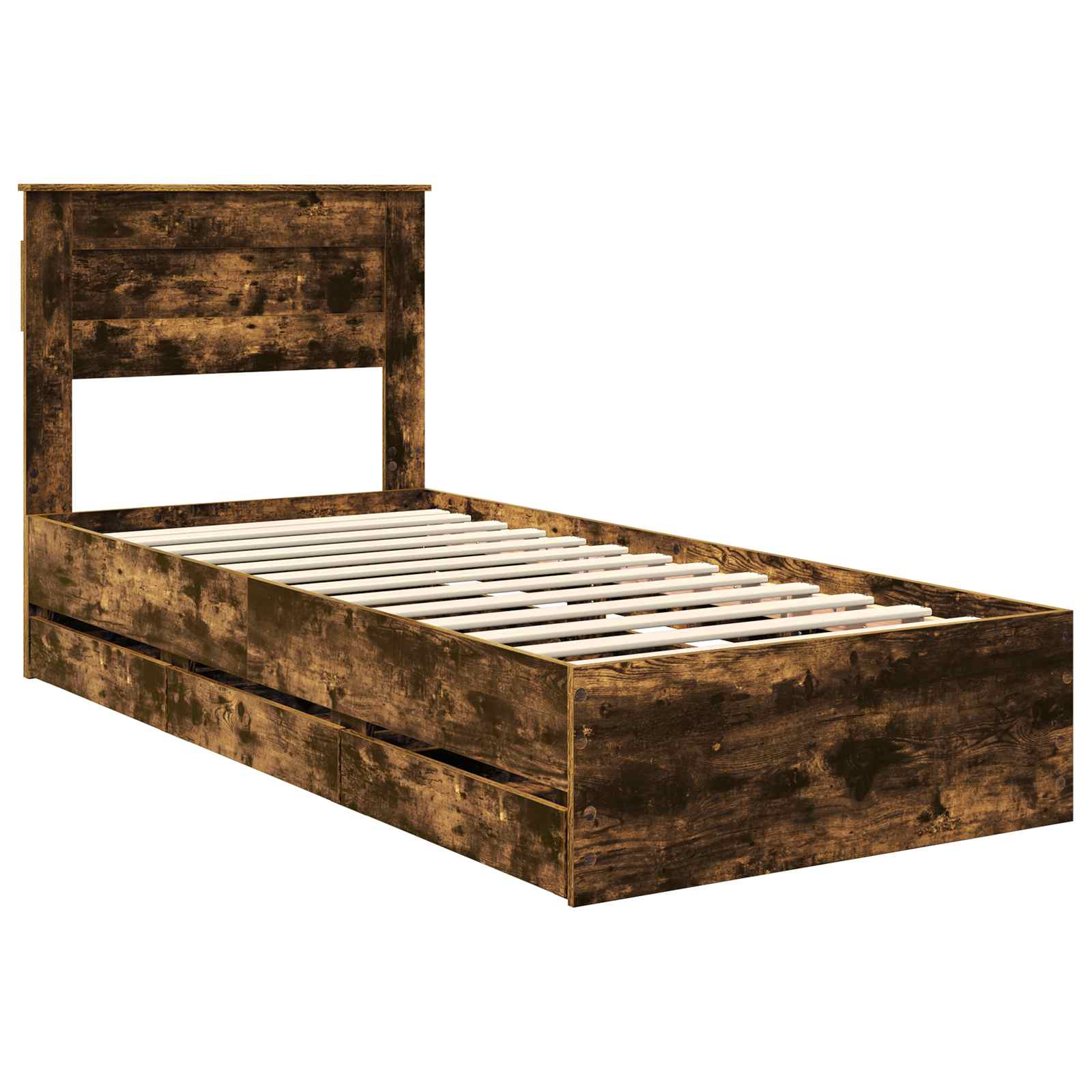 Cadre de lit Chêne fumé 100 x 200 cm Bois Ingénierie - XIOS