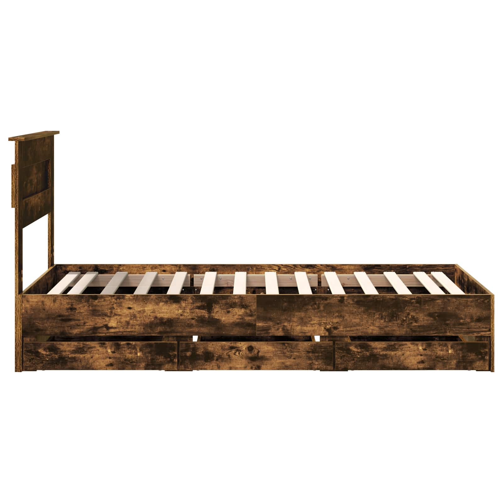 Cadre de lit Chêne fumé 100 x 200 cm Bois Ingénierie - XIOS