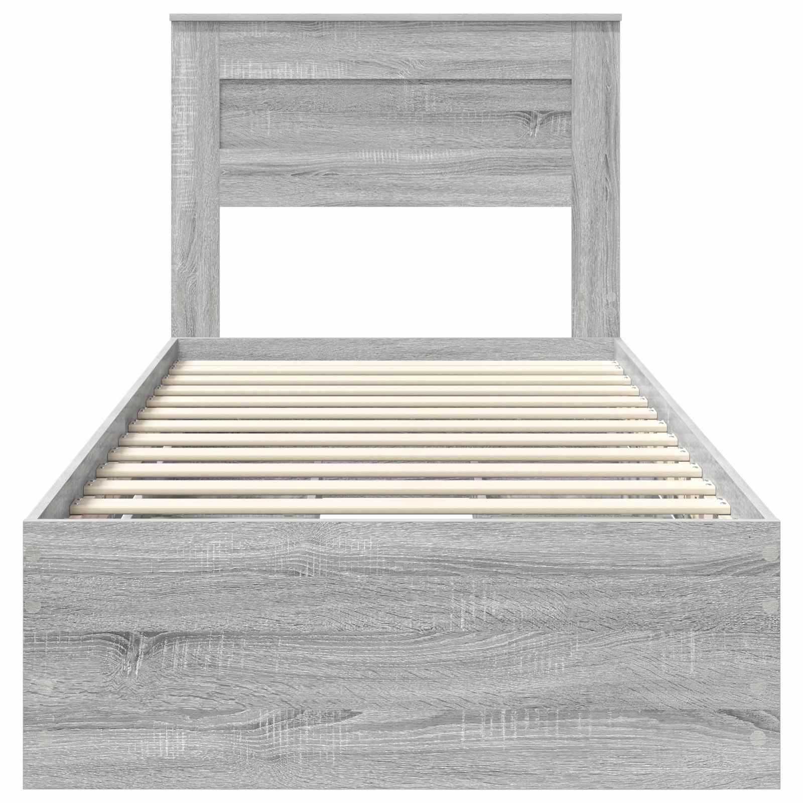 Cadre de lit Gris Sonoma 90 x 200 cm Bois Ingénierie - XIOS