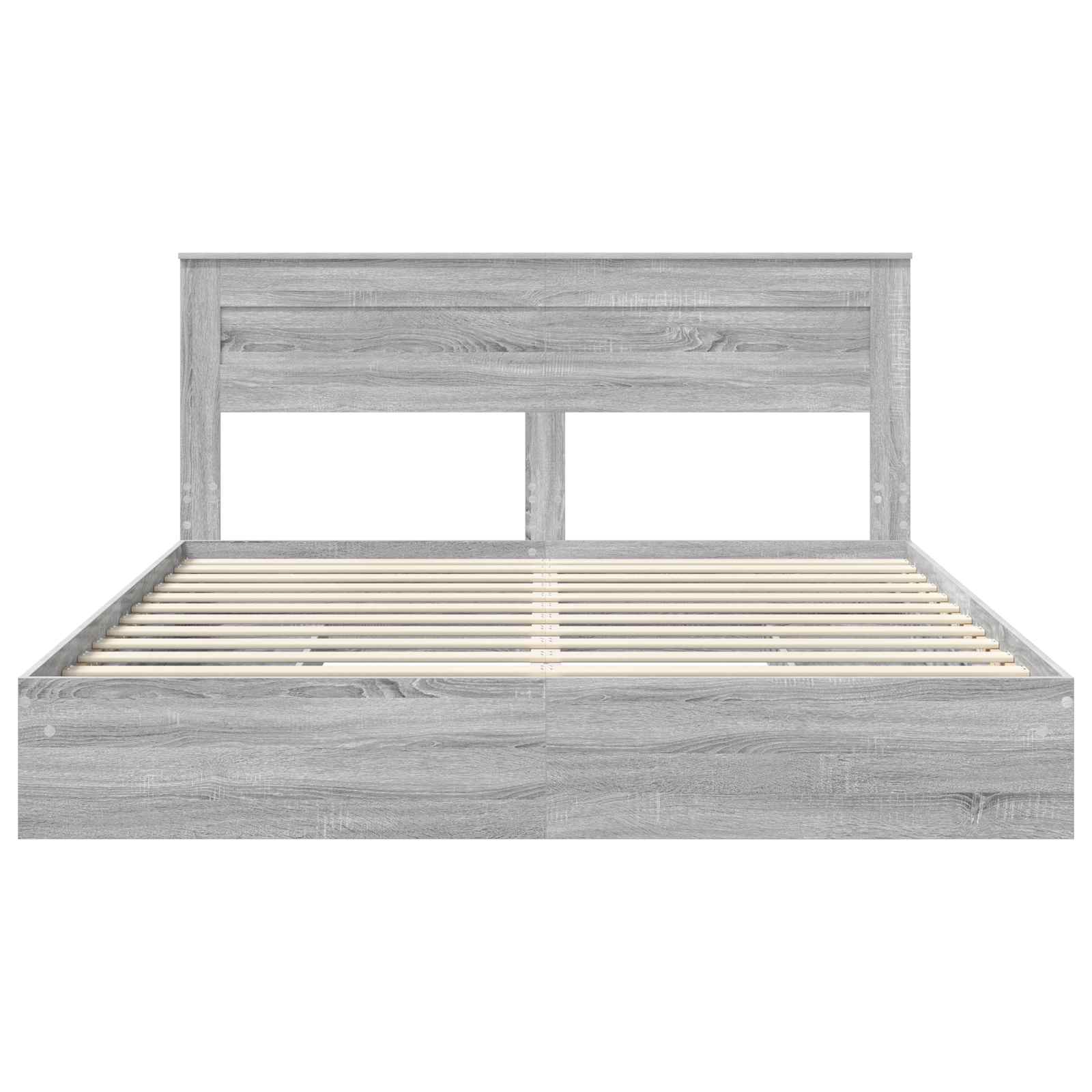Lit de Rangement Gris Sonoma 200 x 200 cm Bois d'ingénierie - XIOS
