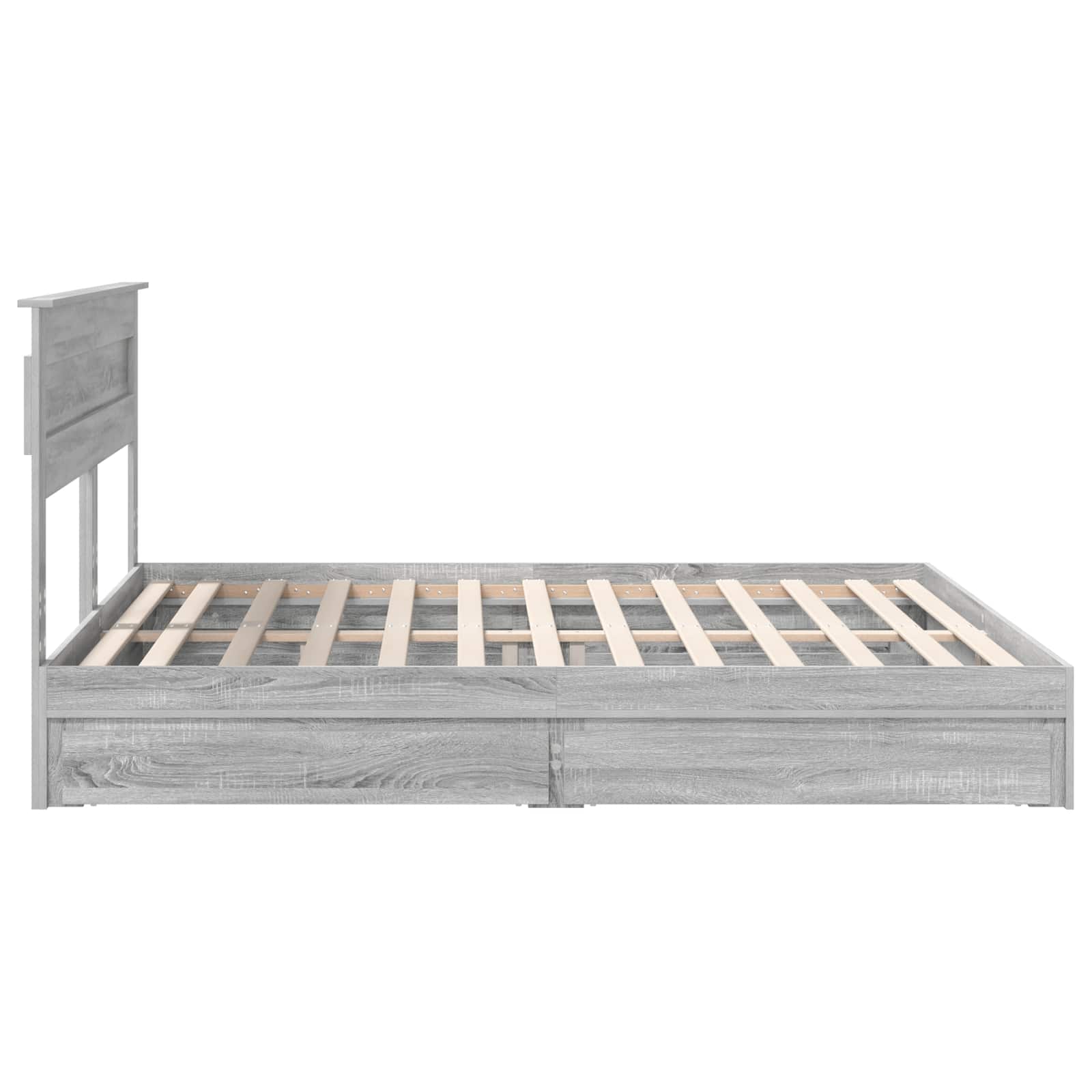 Lit de Rangement Gris Sonoma 200 x 200 cm Bois d'ingénierie - XIOS
