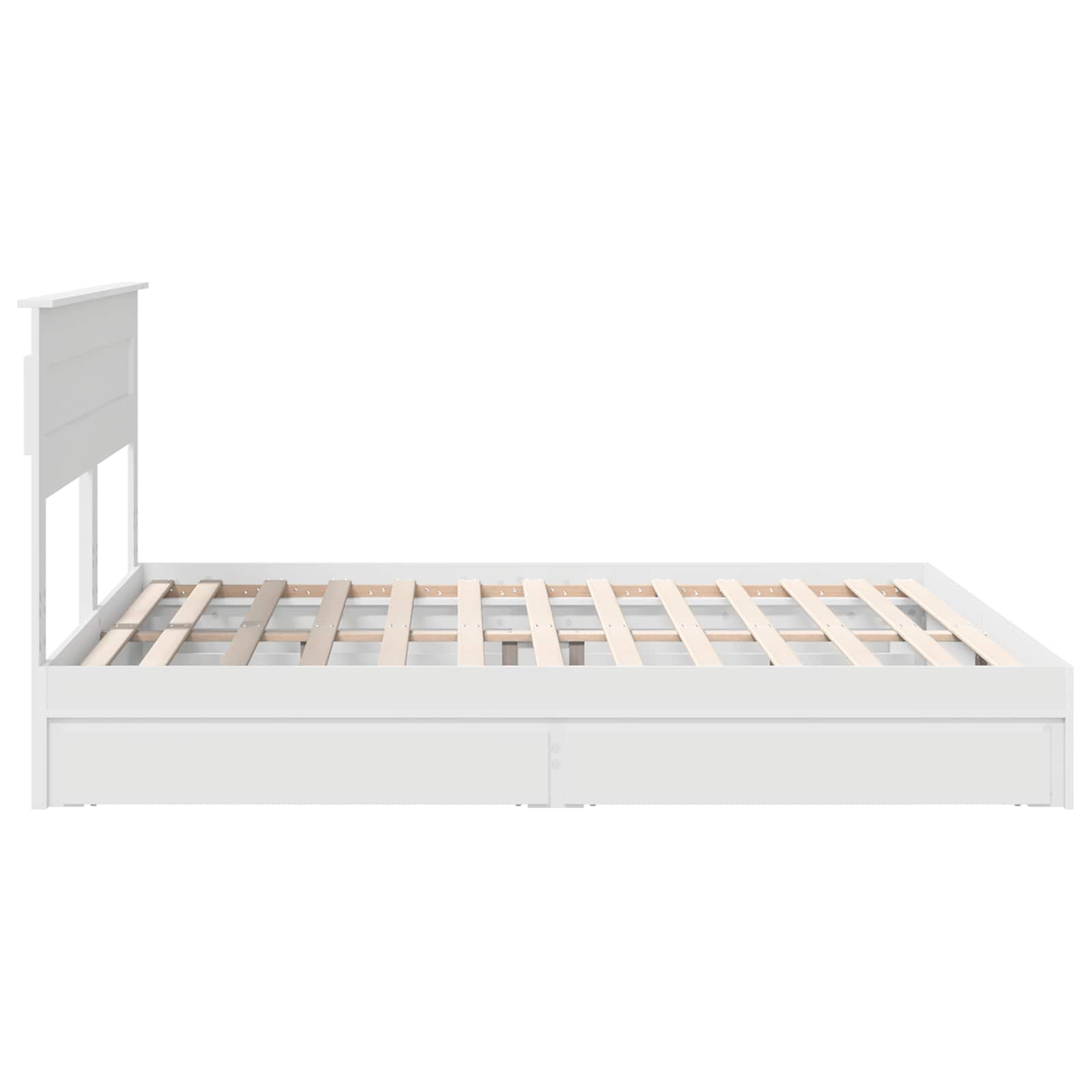 Lit de Rangement Blanc 180 x 200 cm Bois d'ingénierie - XIOS