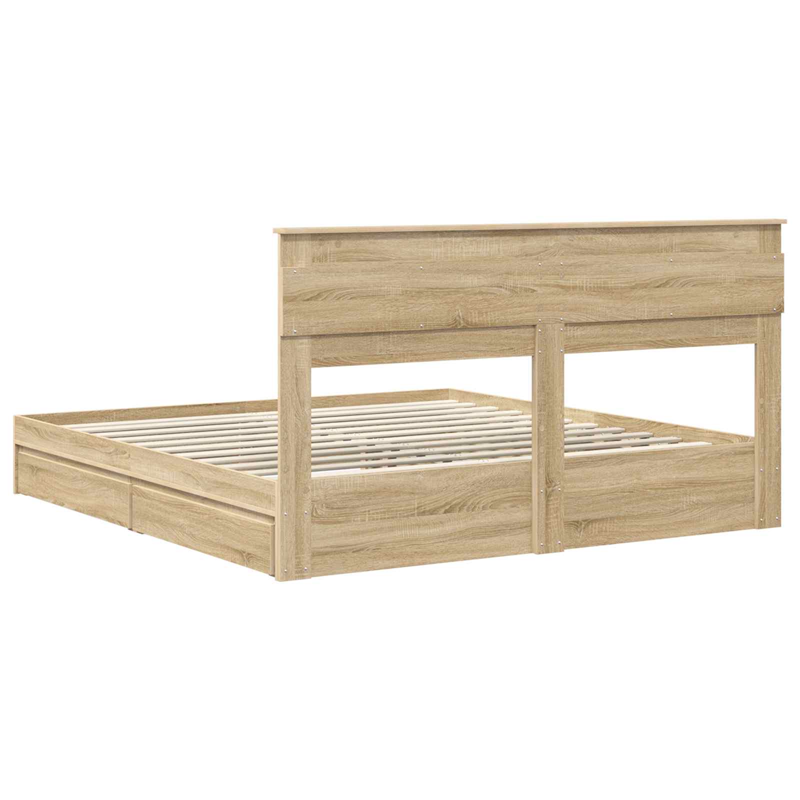 Lit de Rangement Chêne Sonoma 180 x 200 cm Bois d'ingénierie - XIOS