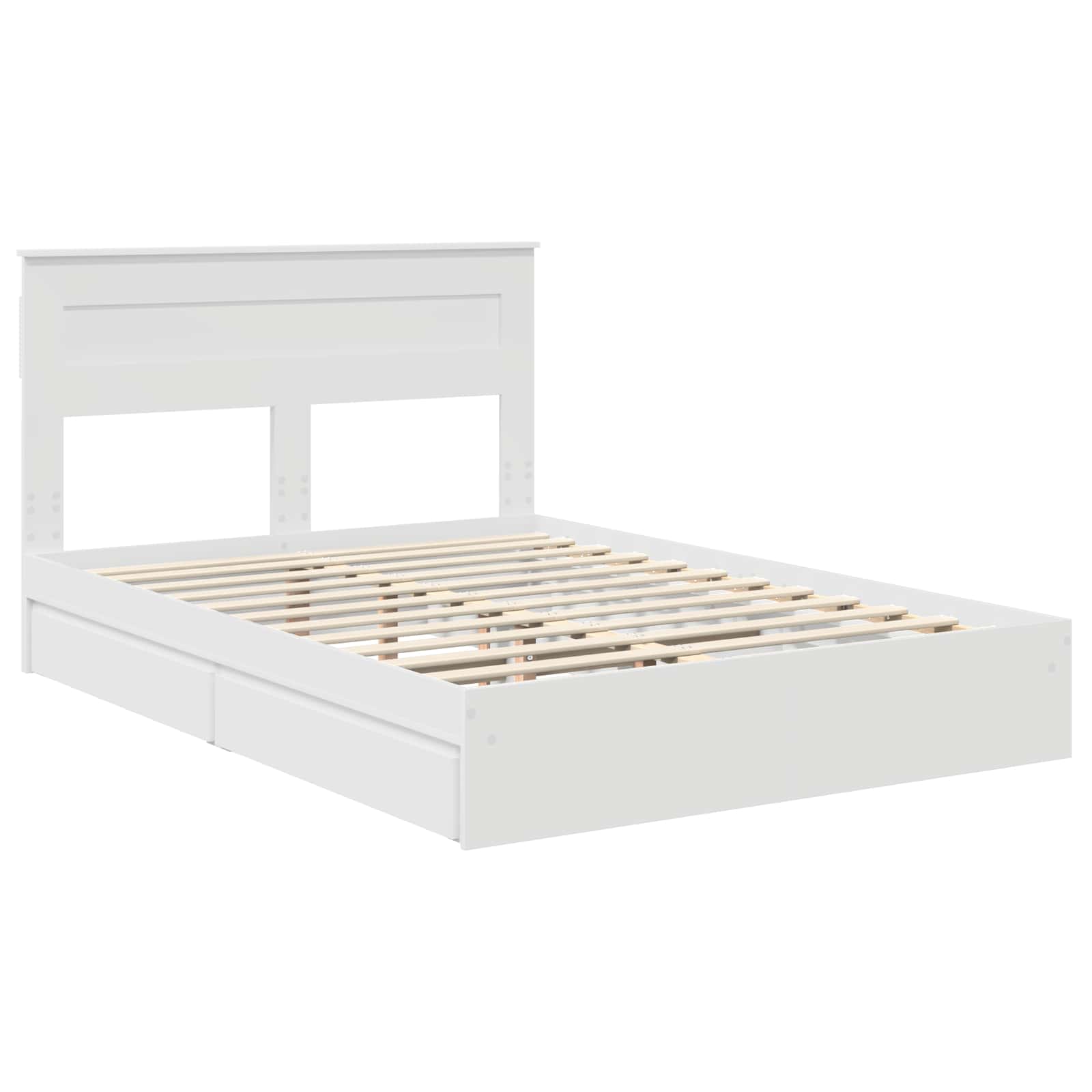 Lit de Rangement Blanc 160 x 200 cm Bois d'ingénierie - XIOS