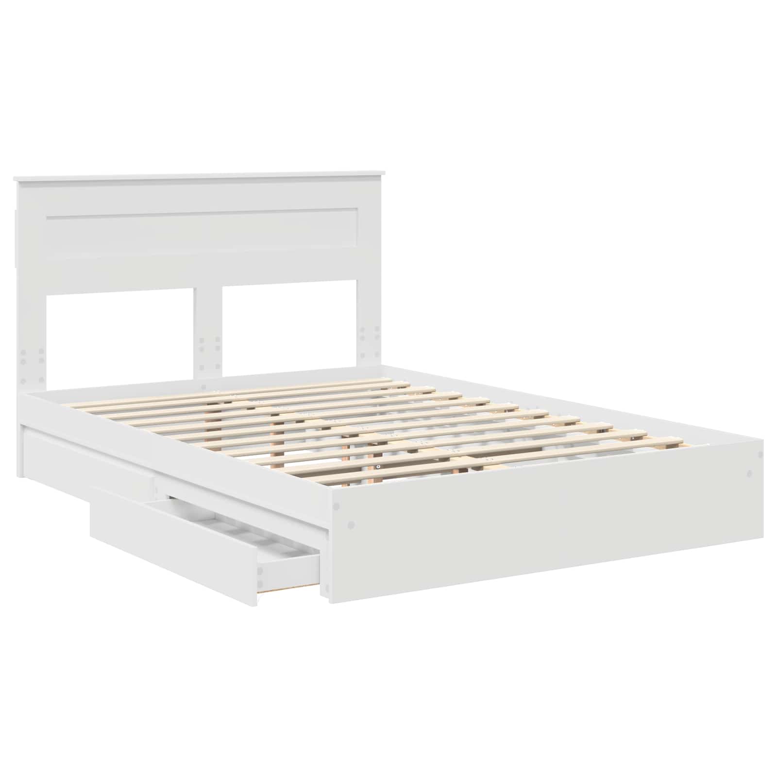 Lit de Rangement Blanc 160 x 200 cm Bois d'ingénierie - XIOS