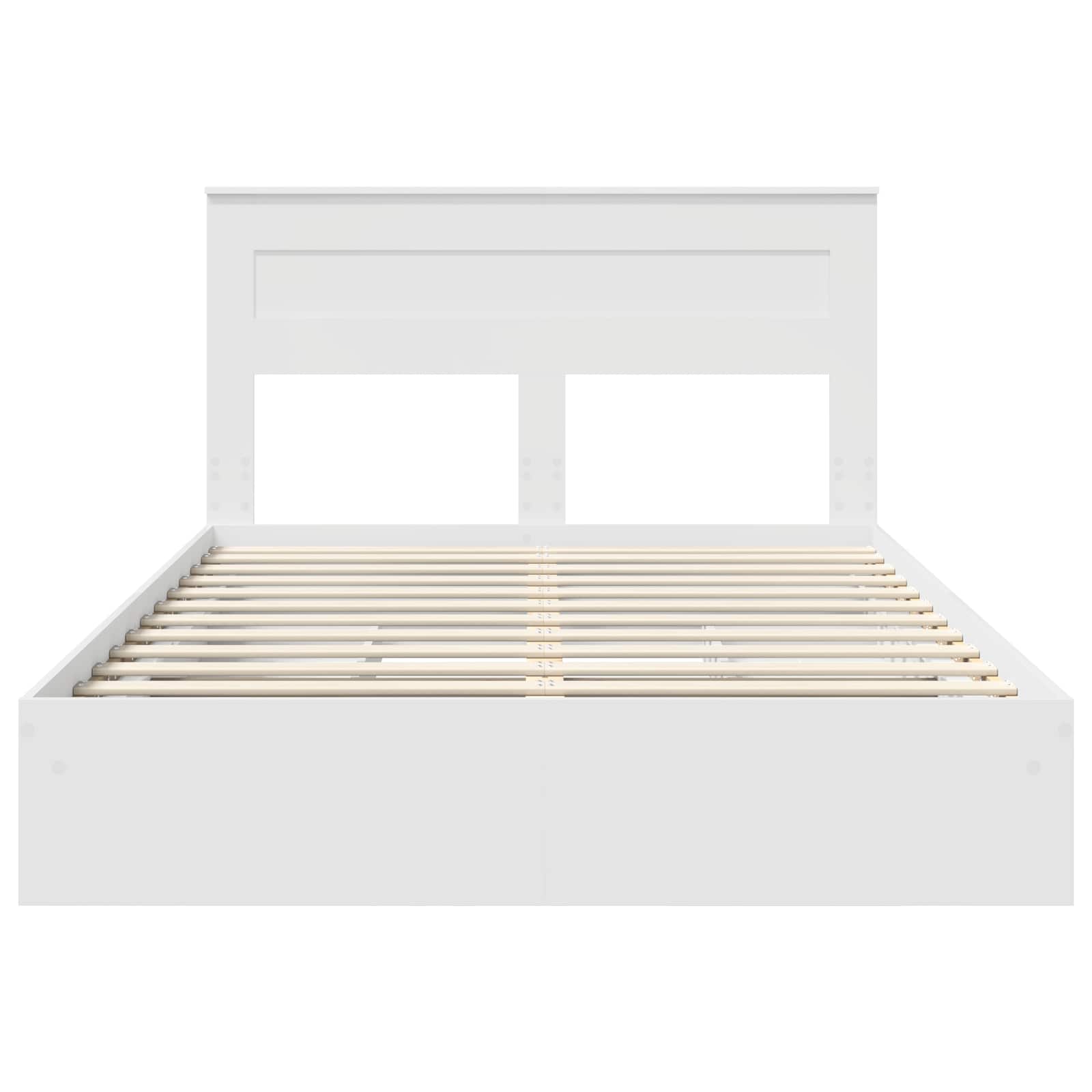 Lit de Rangement Blanc 160 x 200 cm Bois d'ingénierie - XIOS