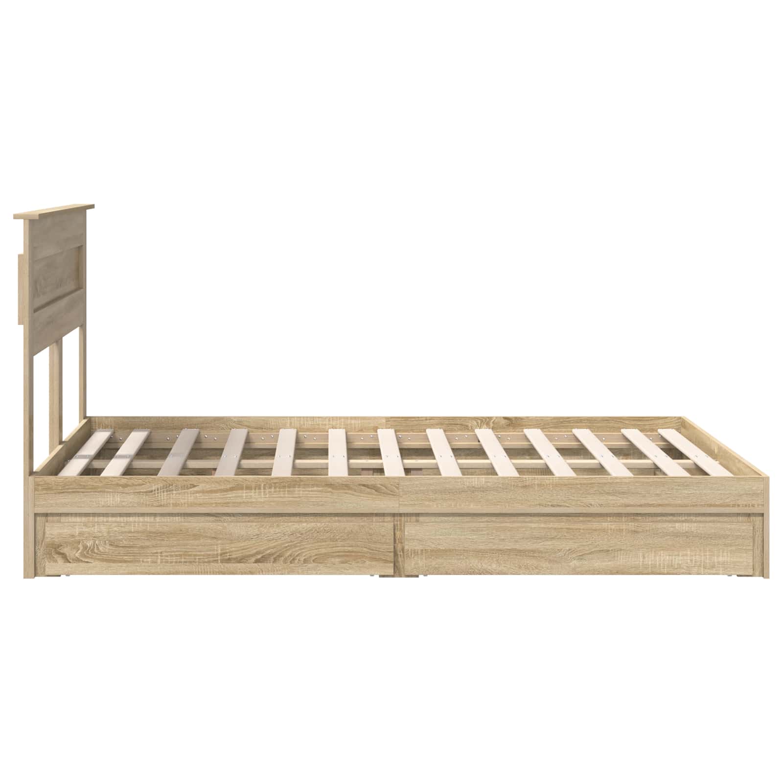 Lit de Rangement Chêne Sonoma 160 x 200 cm Bois d'ingénierie - XIOS