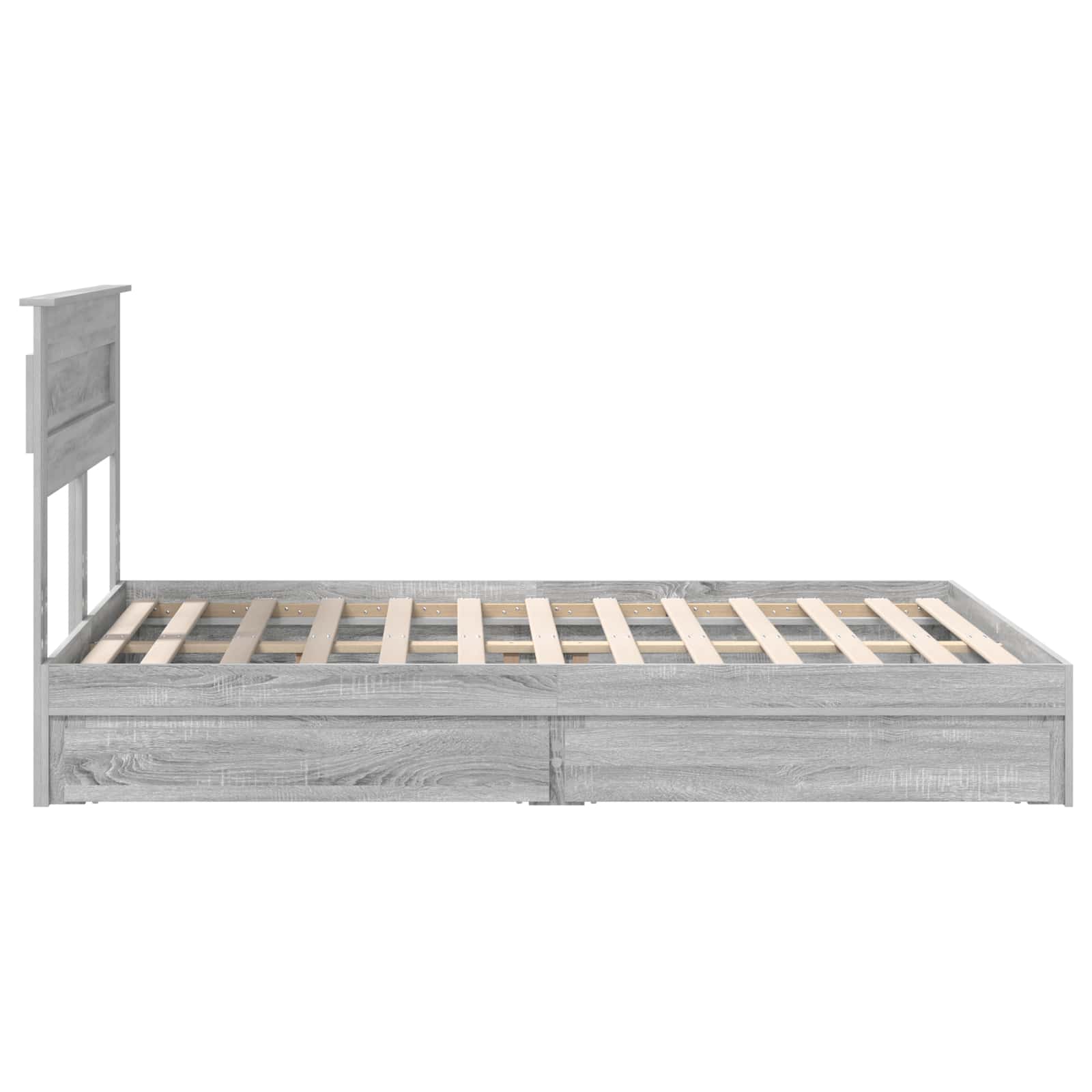 Cadre de lit Gris Sonoma 150 x 200 cm Bois d'ingénierie - XIOS
