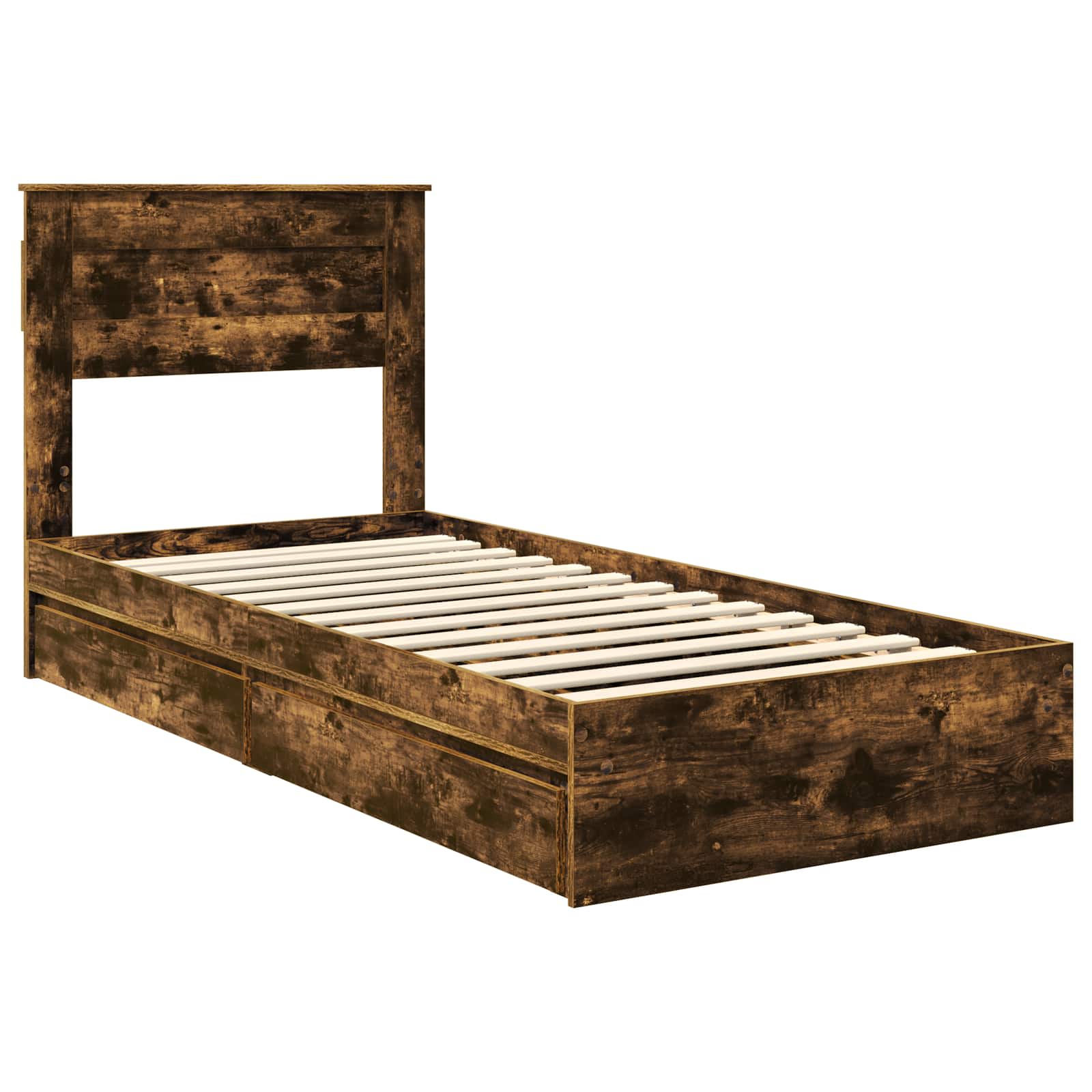 Cadre de lit Chêne fumé 100 x 200 cm Bois d'ingénierie - XIOS