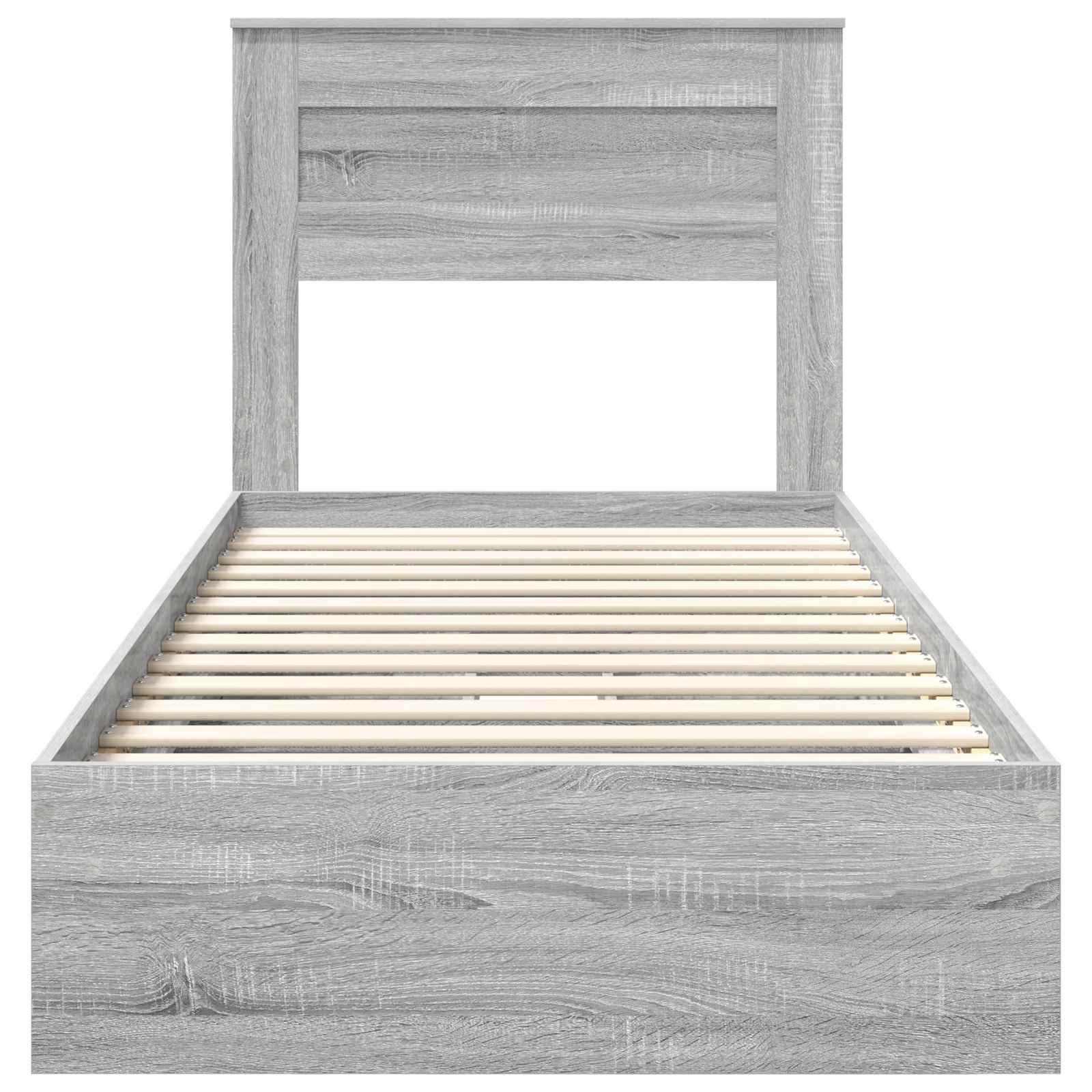 Lit de Rangement Gris Sonoma 90 x 200 cm Bois d'ingénierie - XIOS
