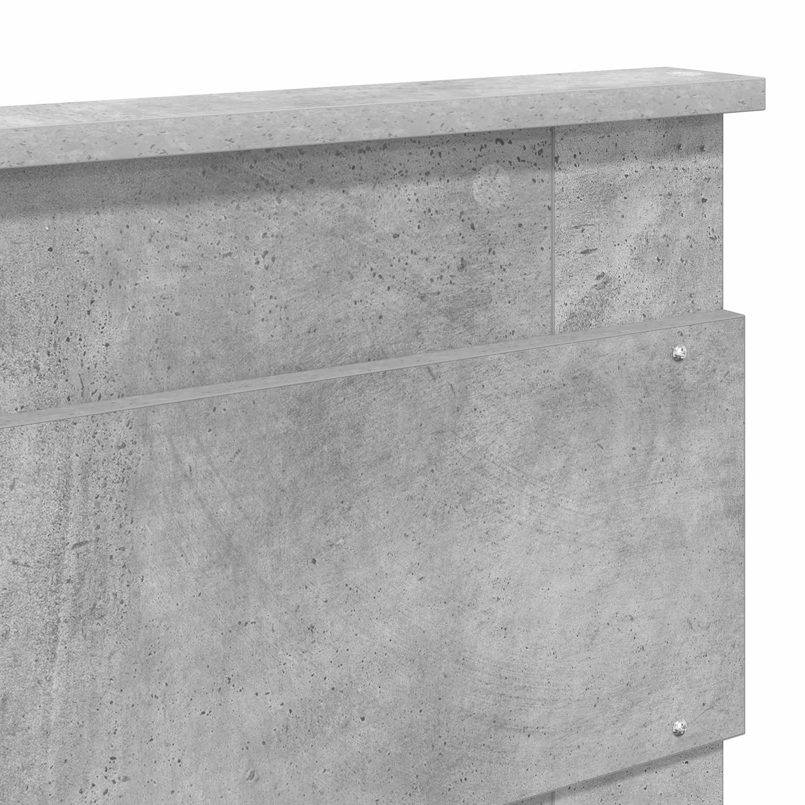 Cadre de lit Gris béton 200 x 200 cm Bois d'ingénierie - XIOS