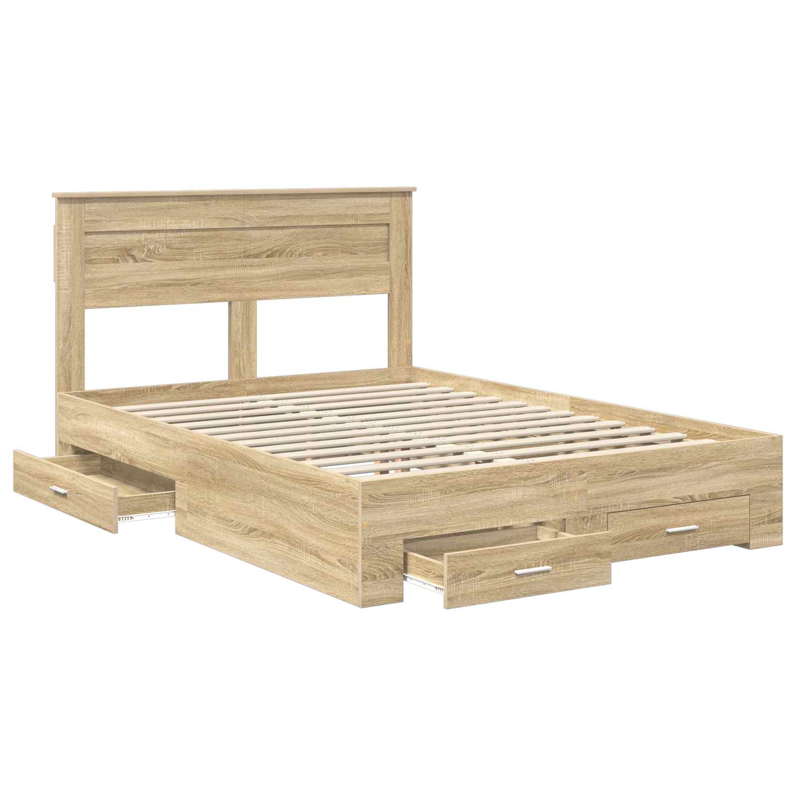 Cadre de lit Chêne Sonoma 150 x 200 cm Bois d'ingénierie - XIOS