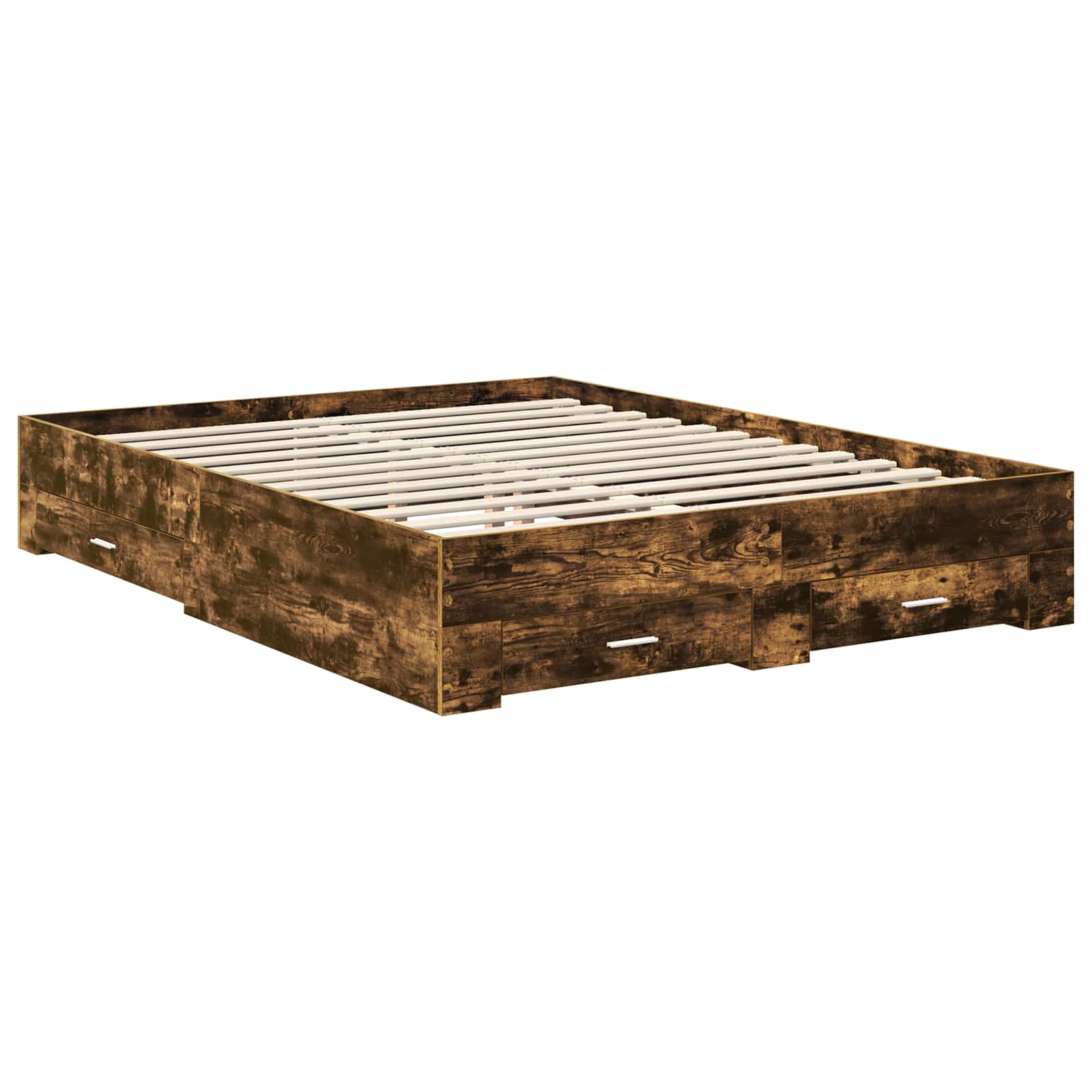 Cadre de lit Chêne fumé 150 x 200 cm Bois d'ingénierie - XIOS