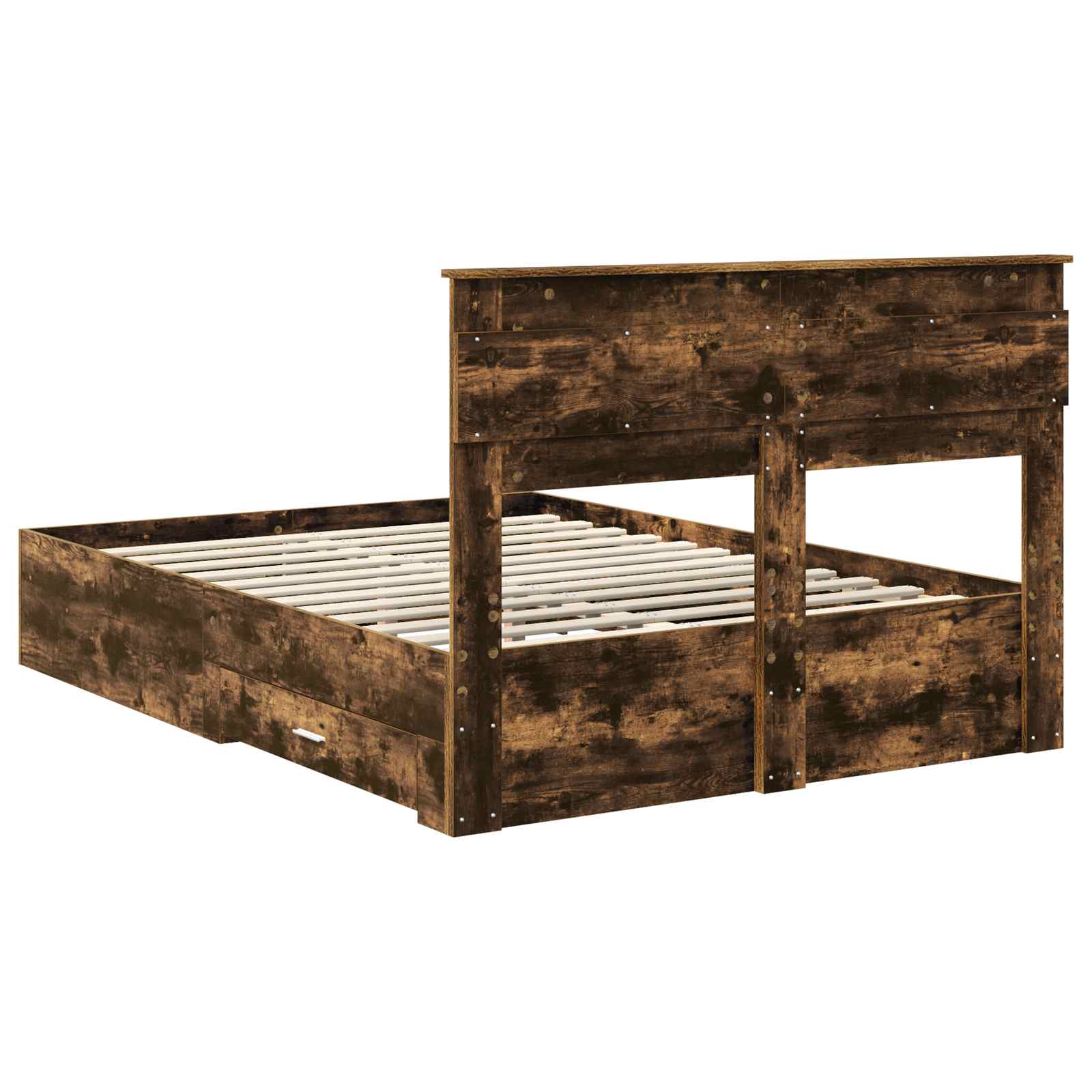 Cadre de lit Chêne fumé 150 x 200 cm Bois d'ingénierie - XIOS