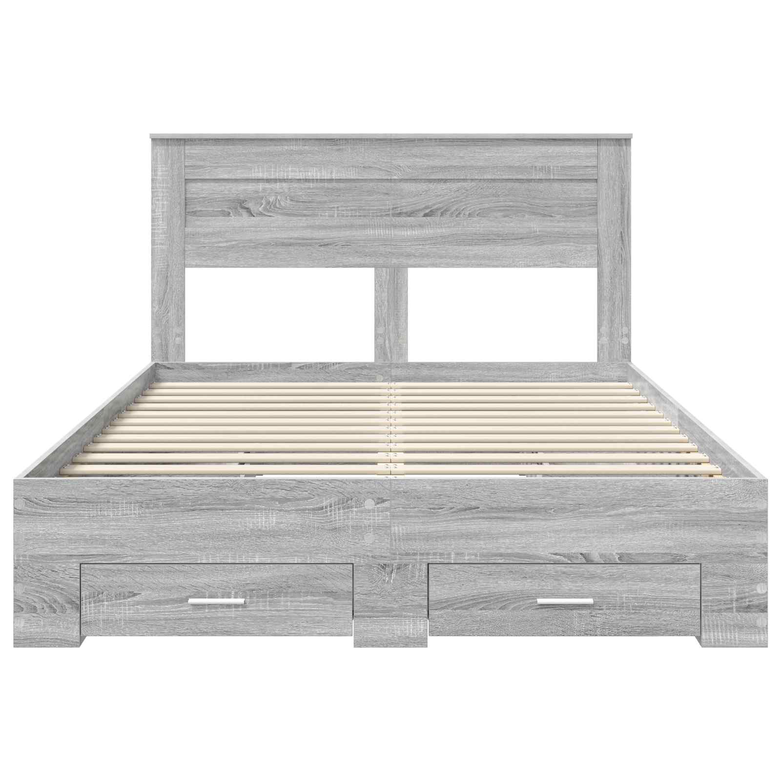 Cadre de lit Gris Sonoma 150 x 200 cm Bois d'ingénierie - XIOS