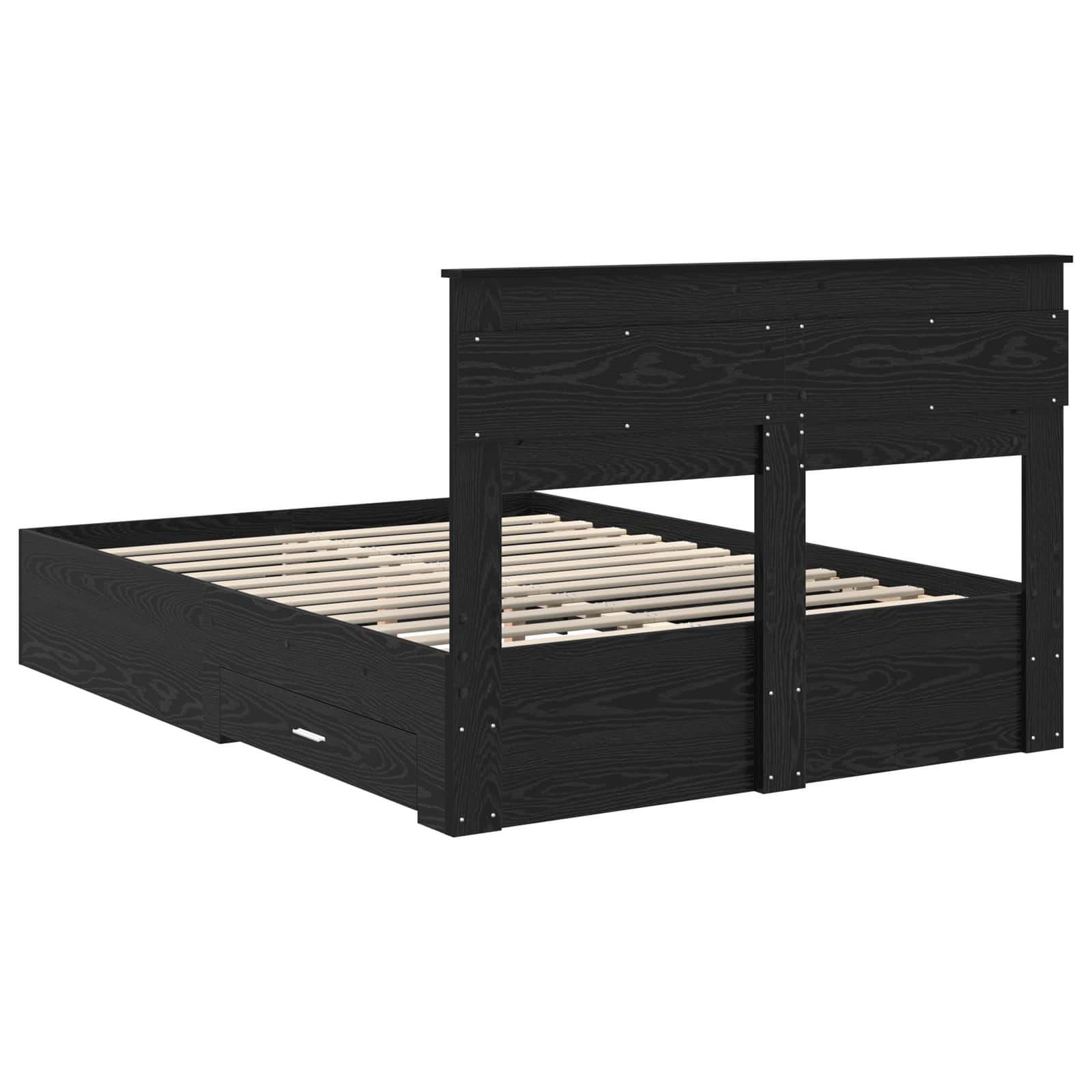 Cadre de lit Chêne noir 140 x 190 cm Bois d'ingénierie - XIOS