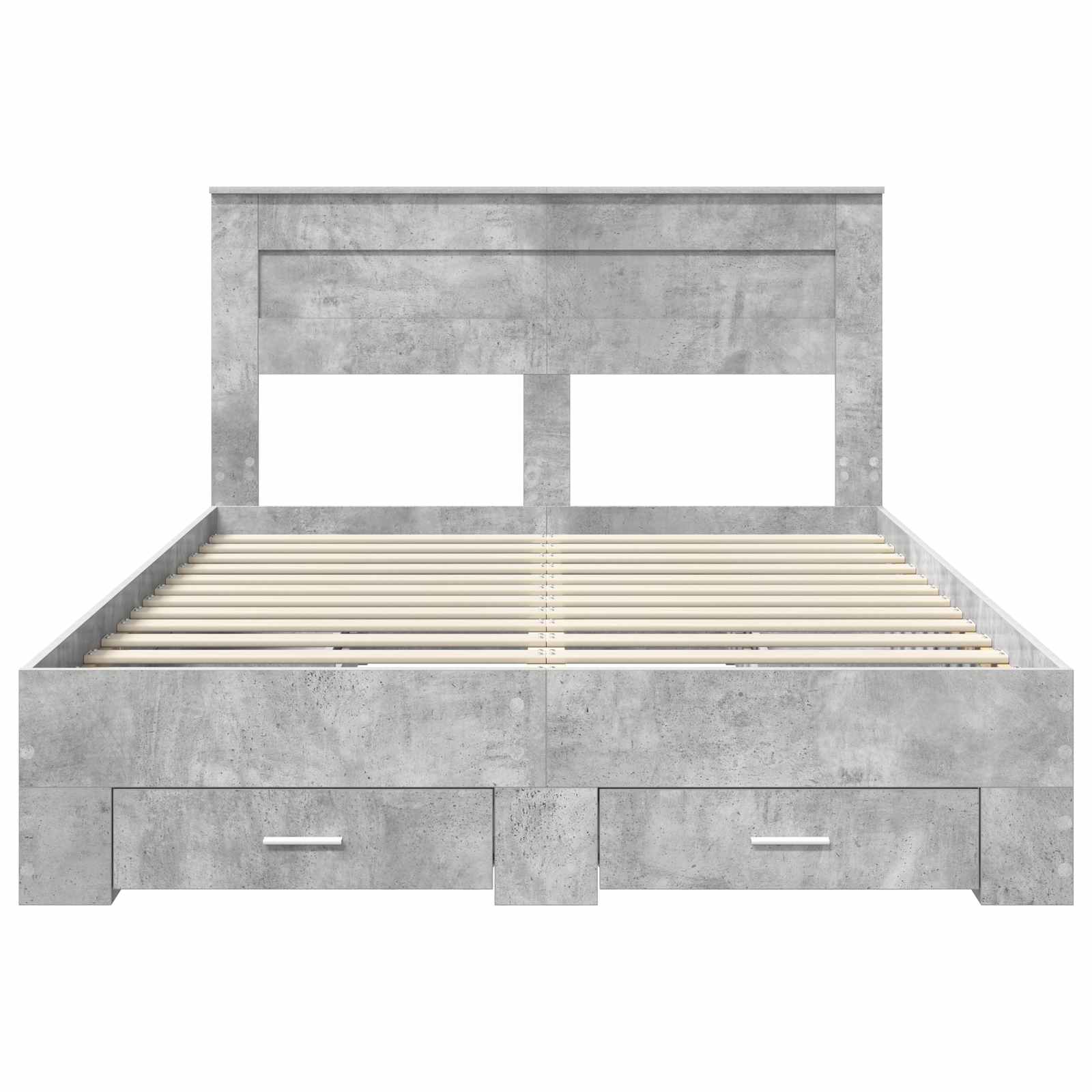 Cadre de lit Gris béton 140 x 190 cm Bois d'ingénierie - XIOS