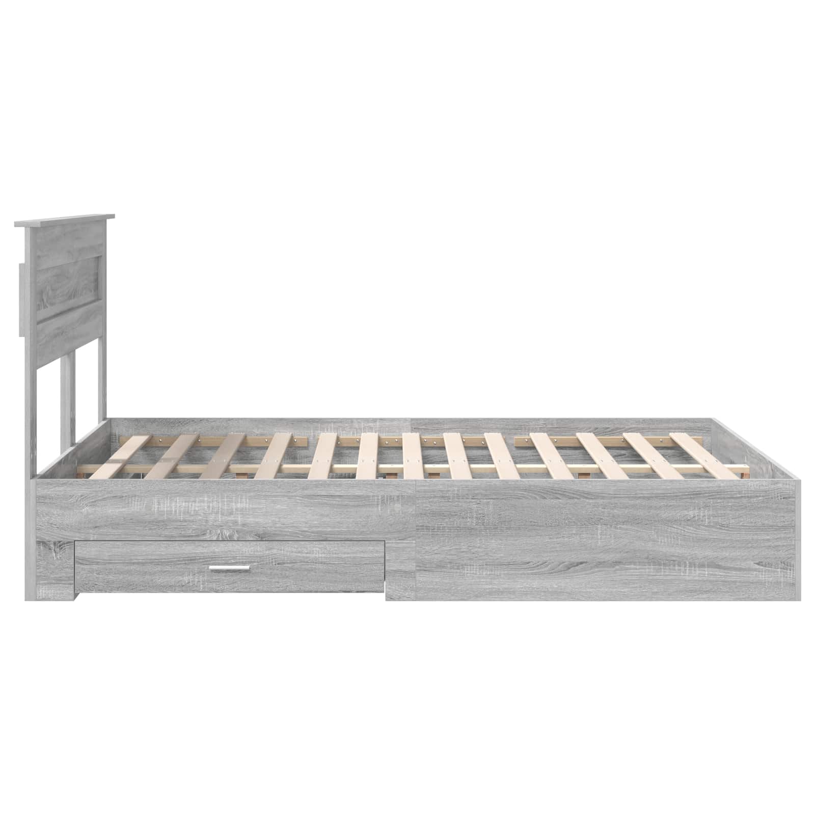 Cadre de lit Gris Sonoma 140 x 190 cm Bois d'ingénierie - XIOS