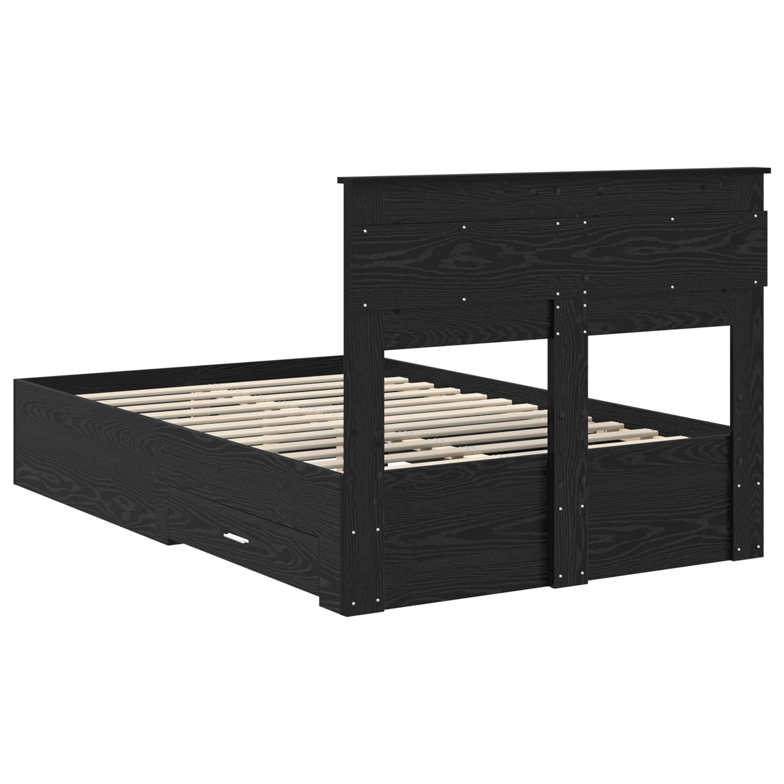 Cadre de lit Chêne noir 135 x 190 cm Bois d'ingénierie - XIOS