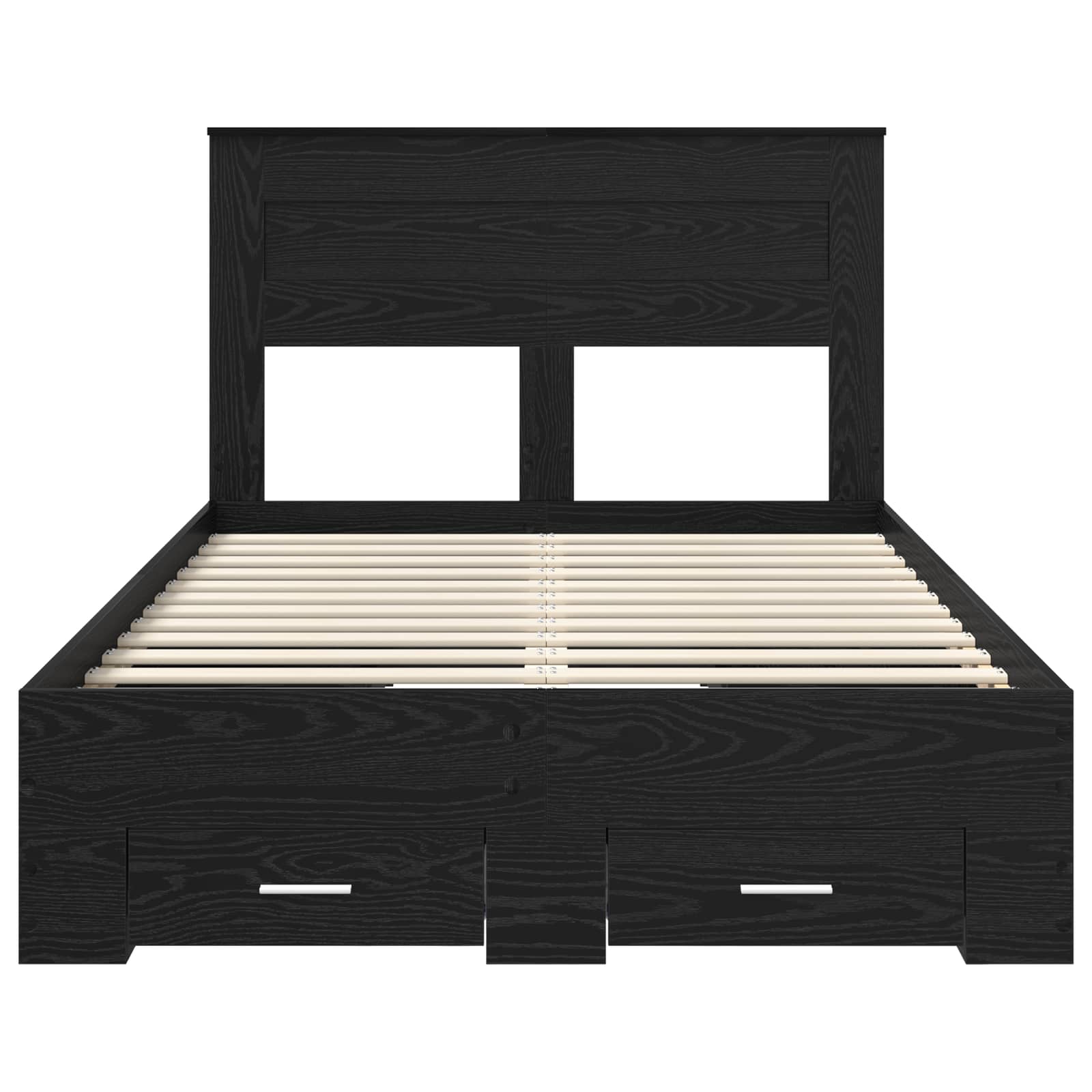 Cadre de lit Chêne noir 135 x 190 cm Bois d'ingénierie - XIOS
