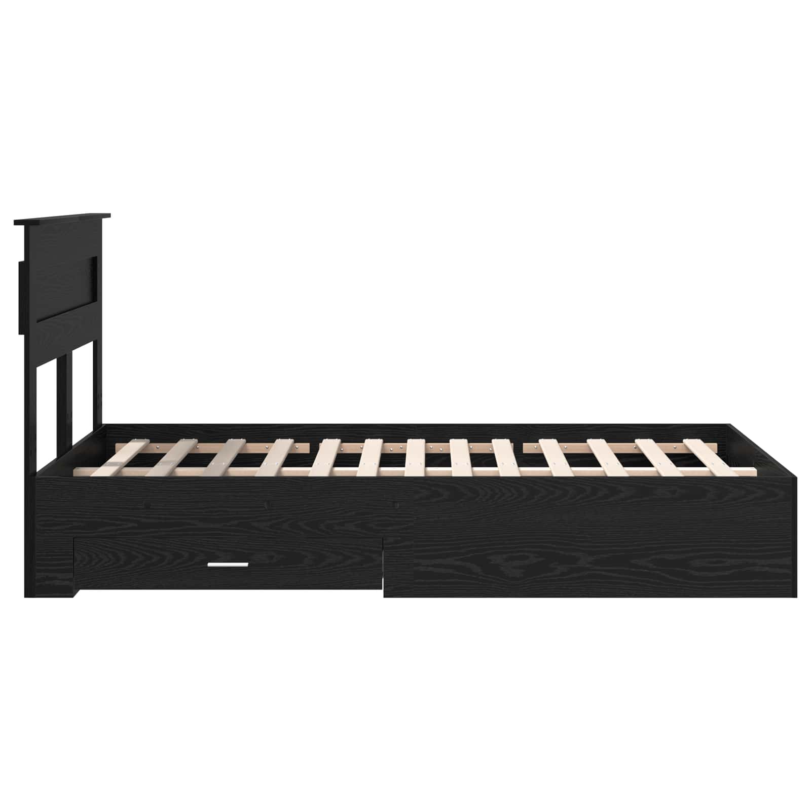 Cadre de lit Chêne noir 135 x 190 cm Bois d'ingénierie - XIOS