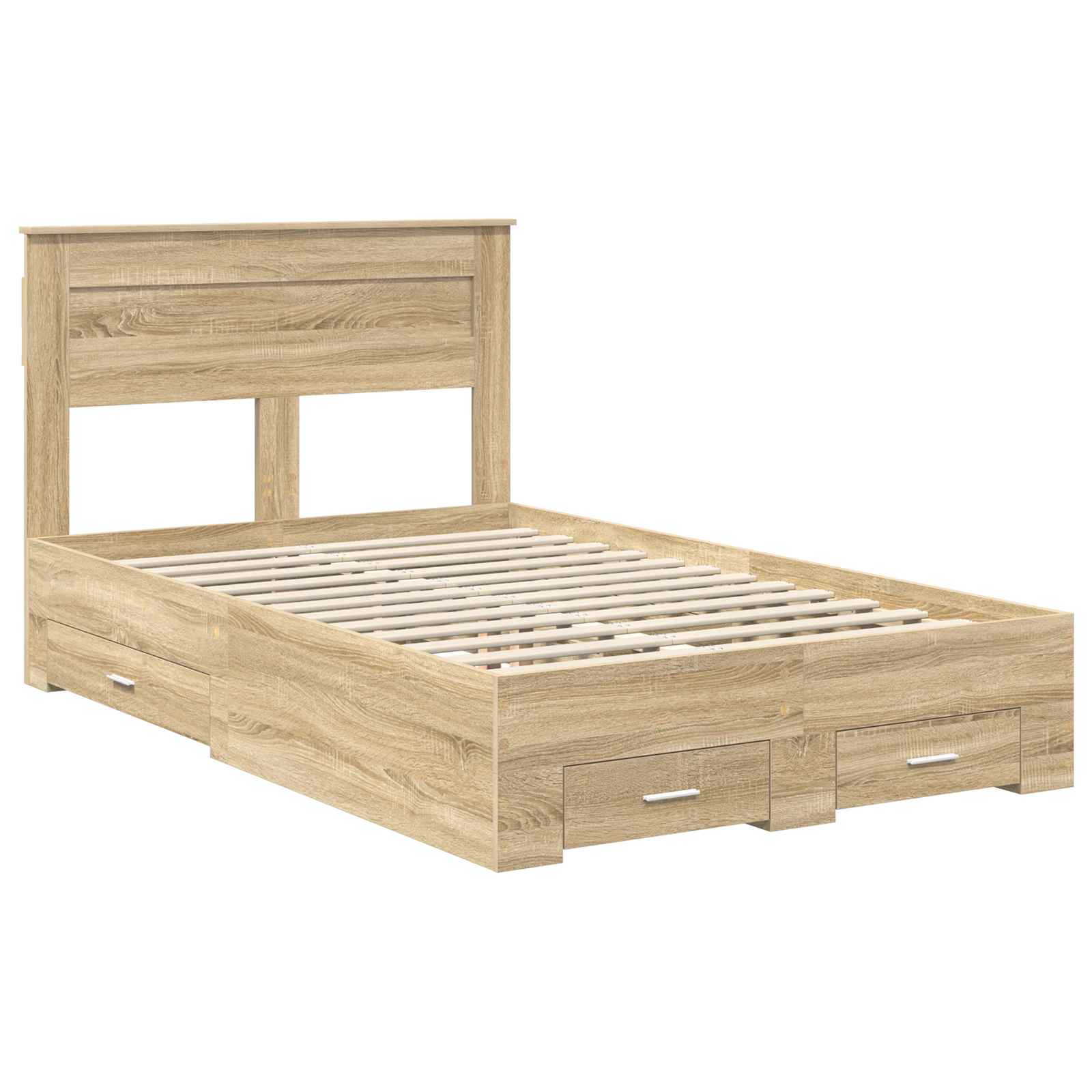 Cadre de lit Chêne Sonoma 135 x 190 cm Bois d'ingénierie - XIOS