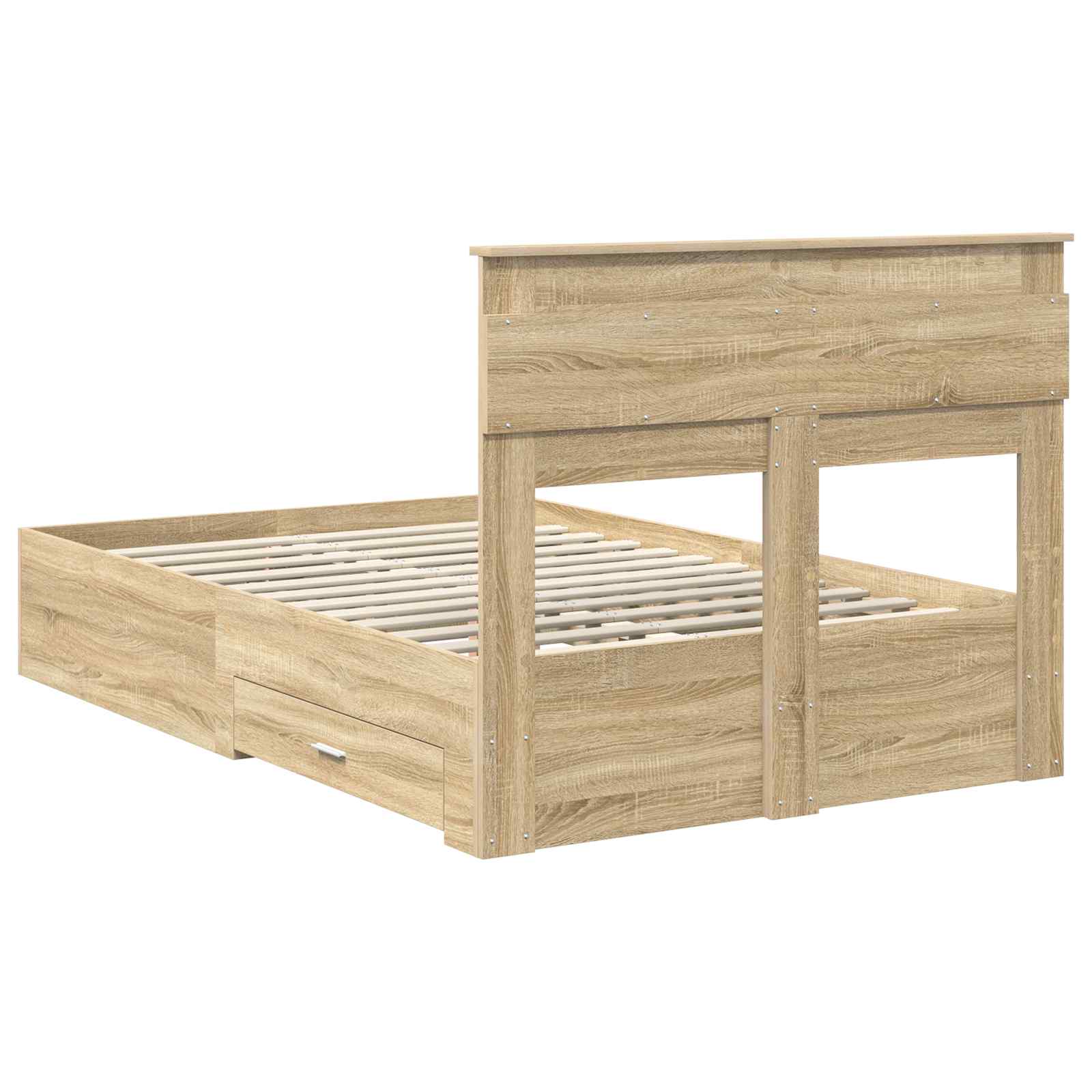 Cadre de lit Chêne Sonoma 135 x 190 cm Bois d'ingénierie - XIOS