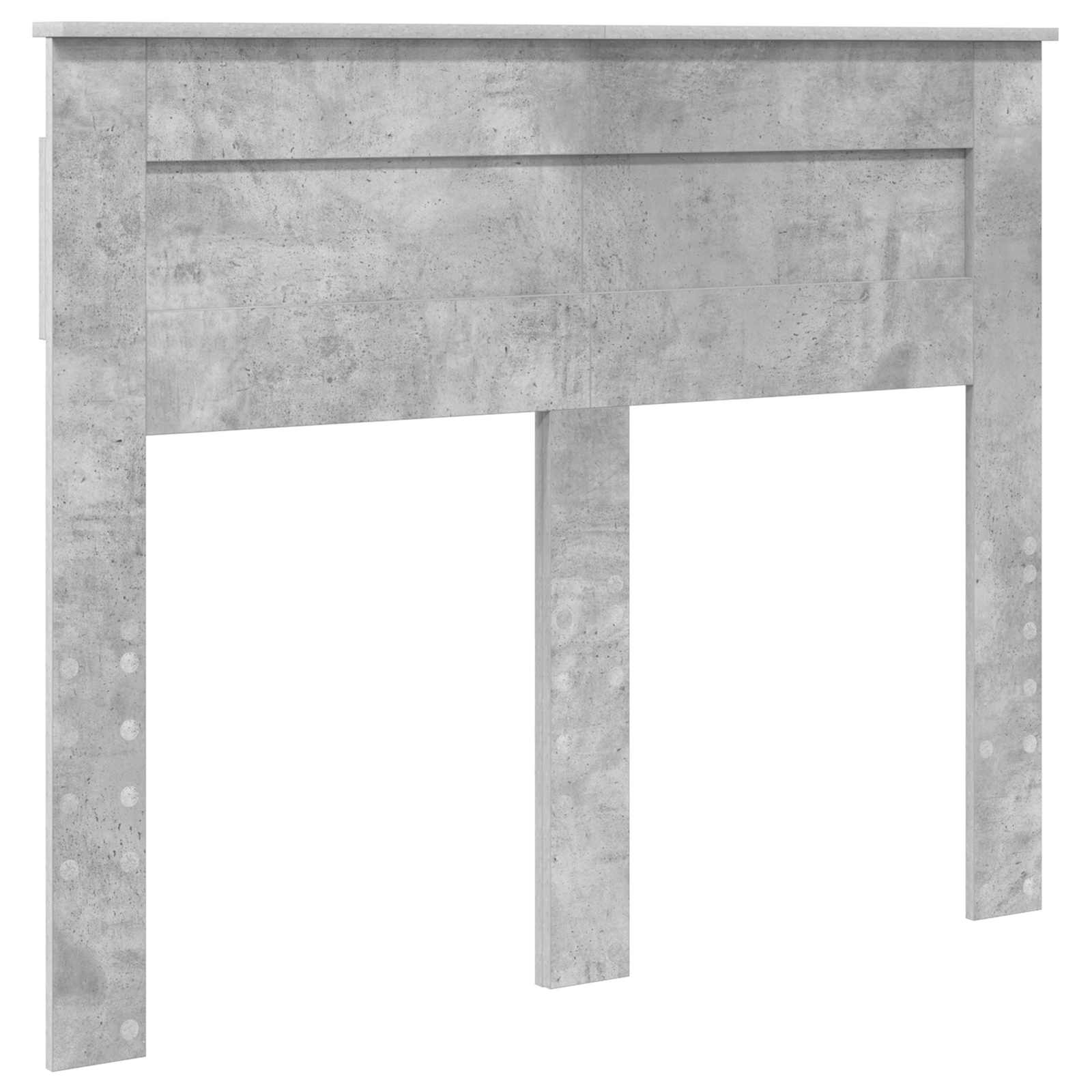 Cadre de lit Gris béton 135 x 190 cm Bois d'ingénierie - XIOS