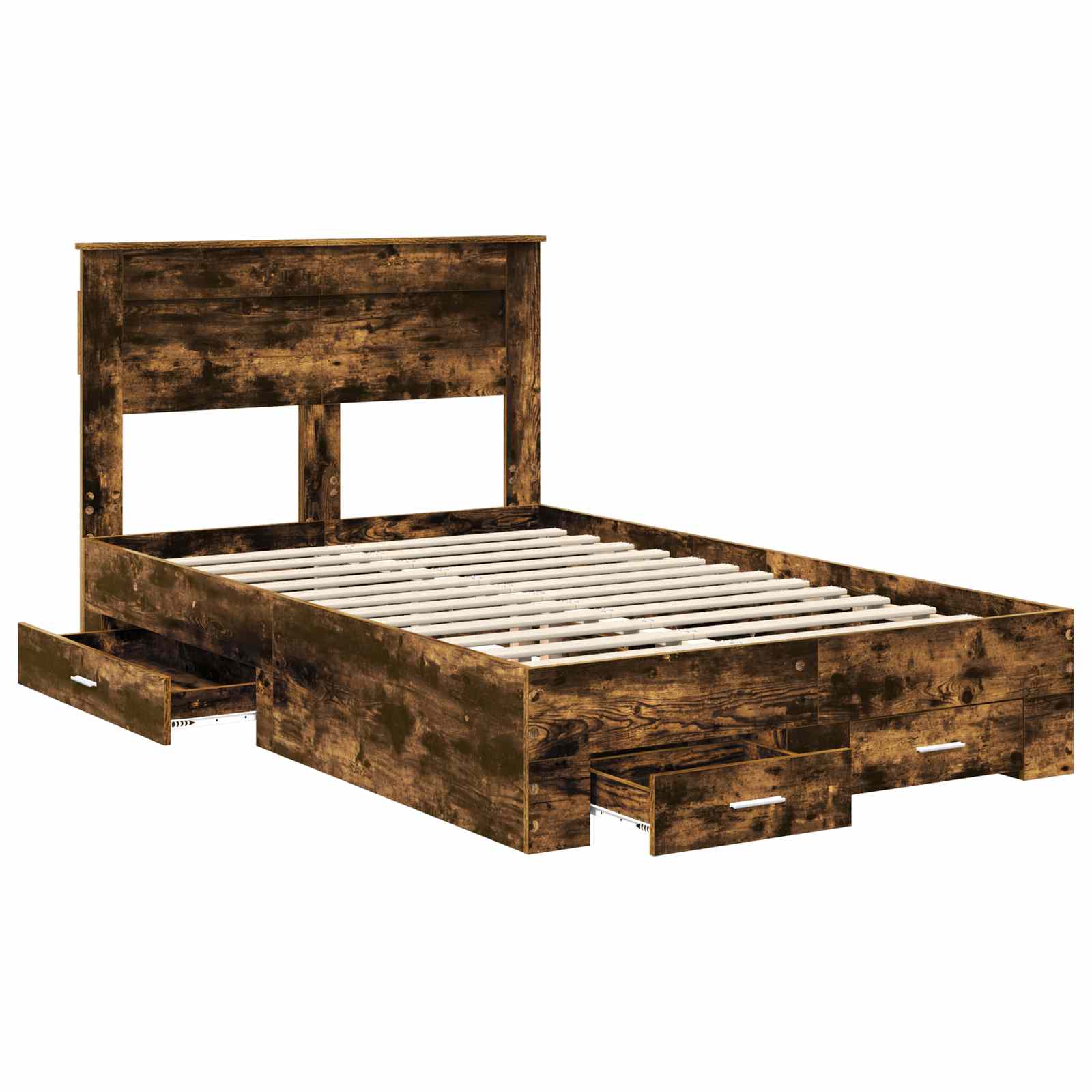 Cadre de lit Chêne fumé 135 x 190 cm Bois d'ingénierie - XIOS