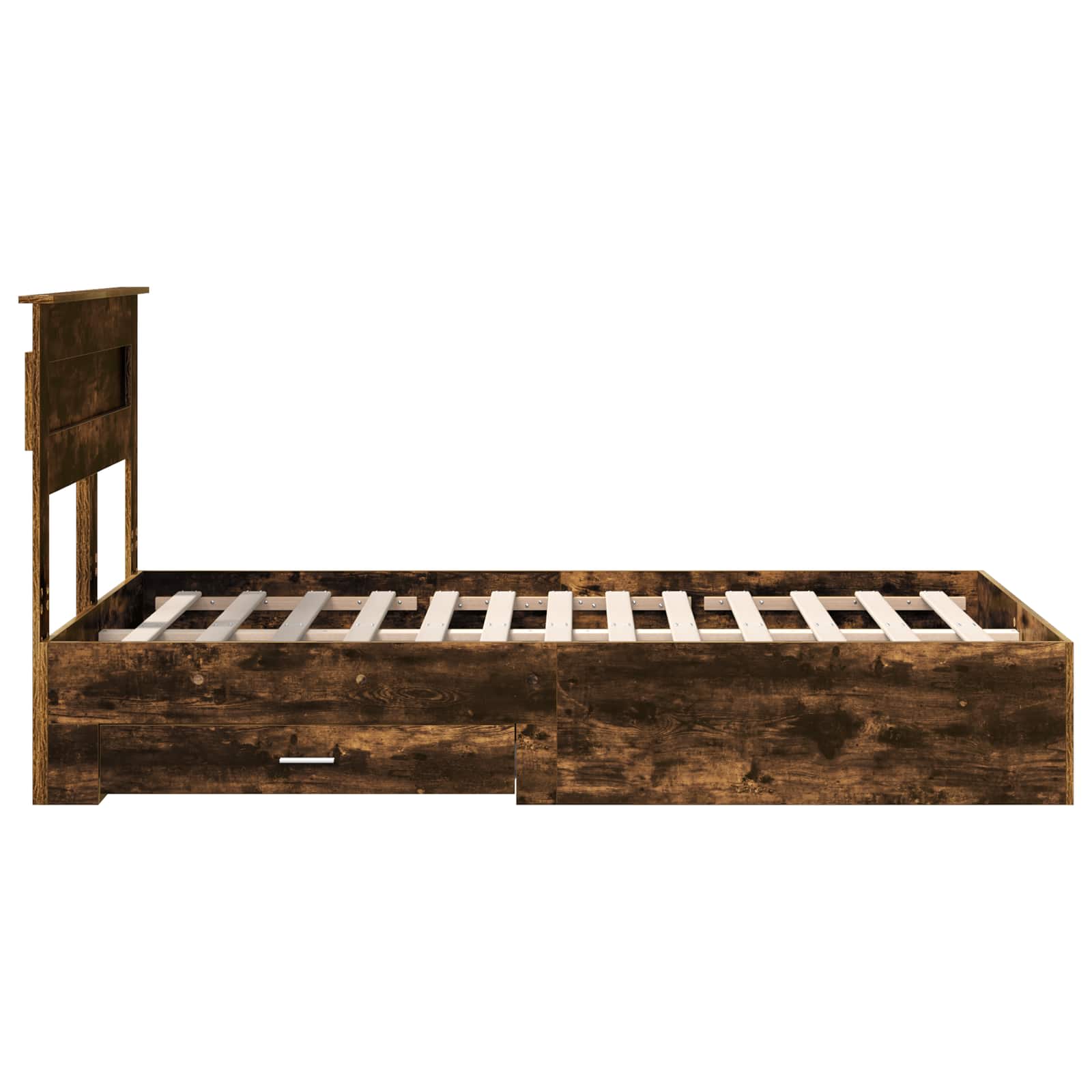 Cadre de lit Chêne fumé 135 x 190 cm Bois d'ingénierie - XIOS