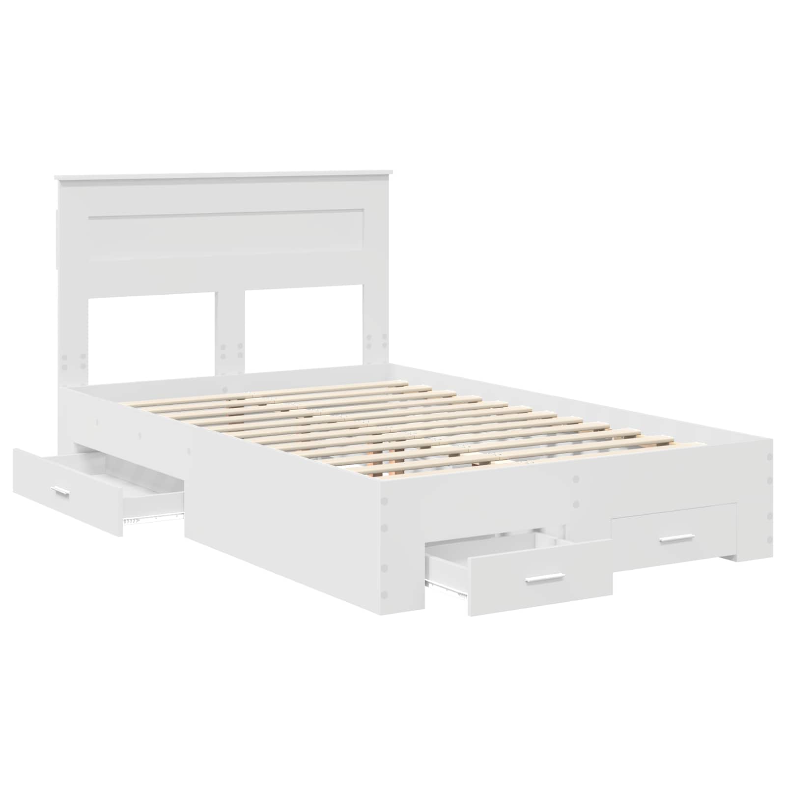 Cadre de lit avec tiroir avec tête de lit Bois d'ingénierie - XIOS