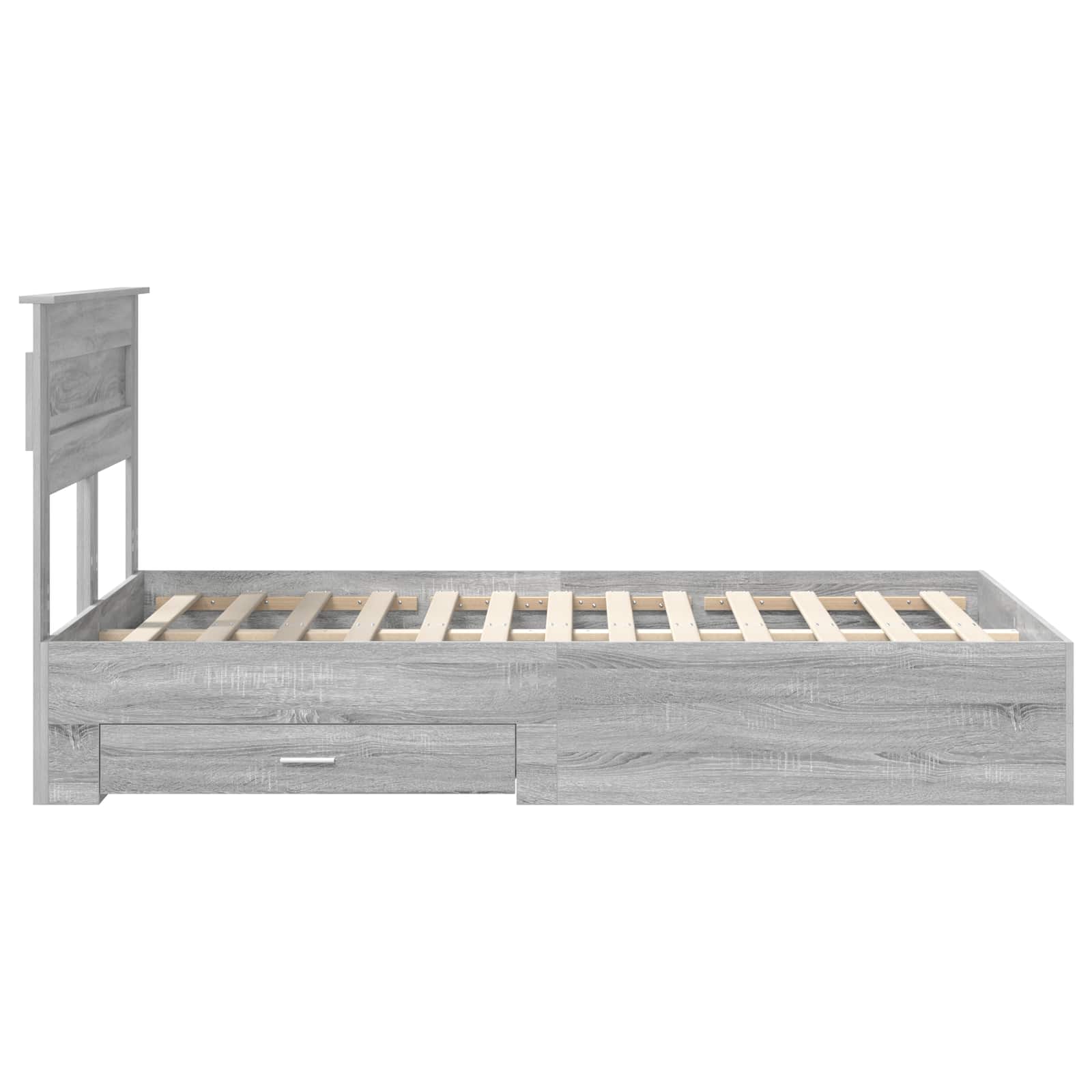 Cadre de lit Gris Sonoma 120 x 190 cm Bois d'ingénierie - XIOS
