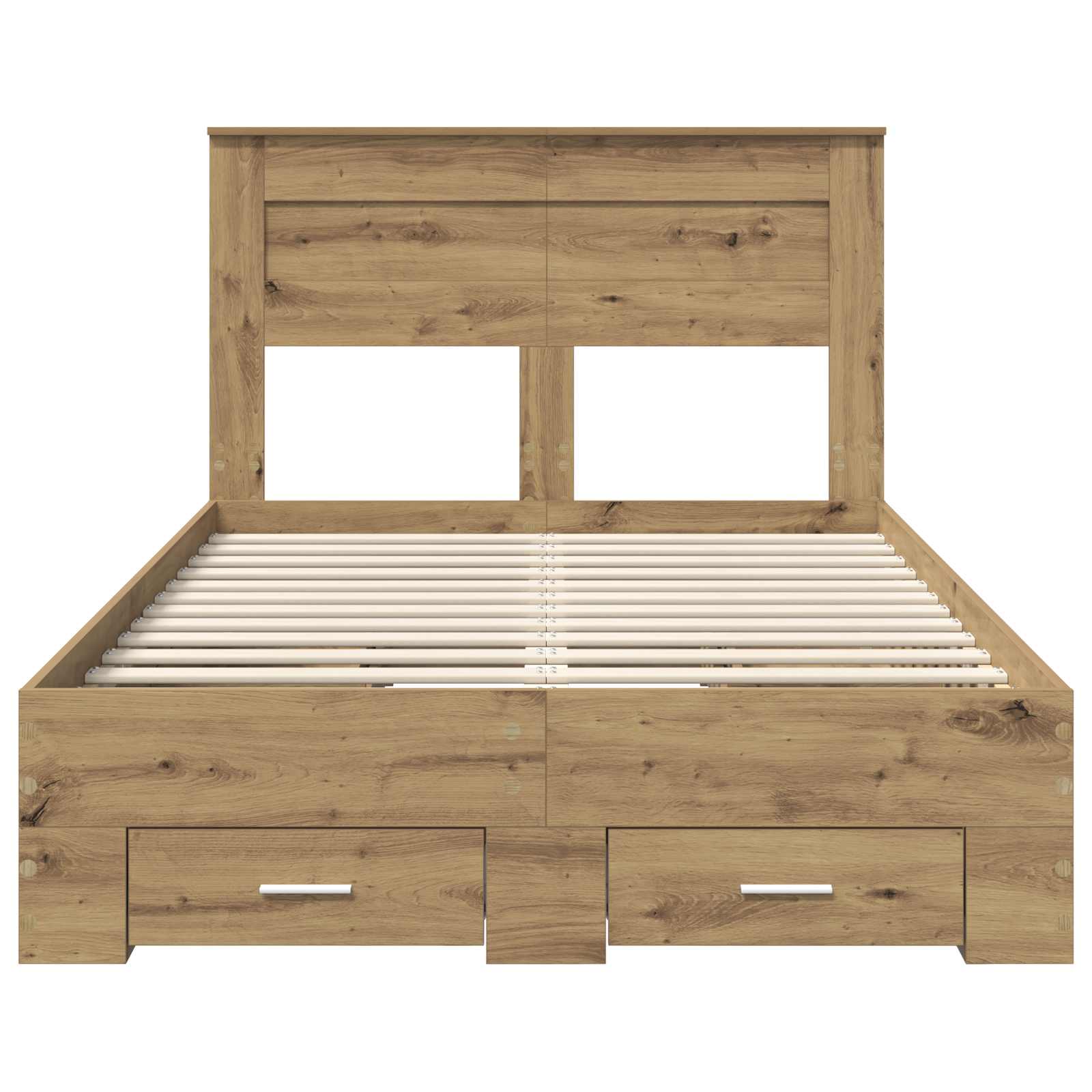 Cadre de lit Chêne artisanal 120 x 190 cm Bois d'ingénierie - XIOS