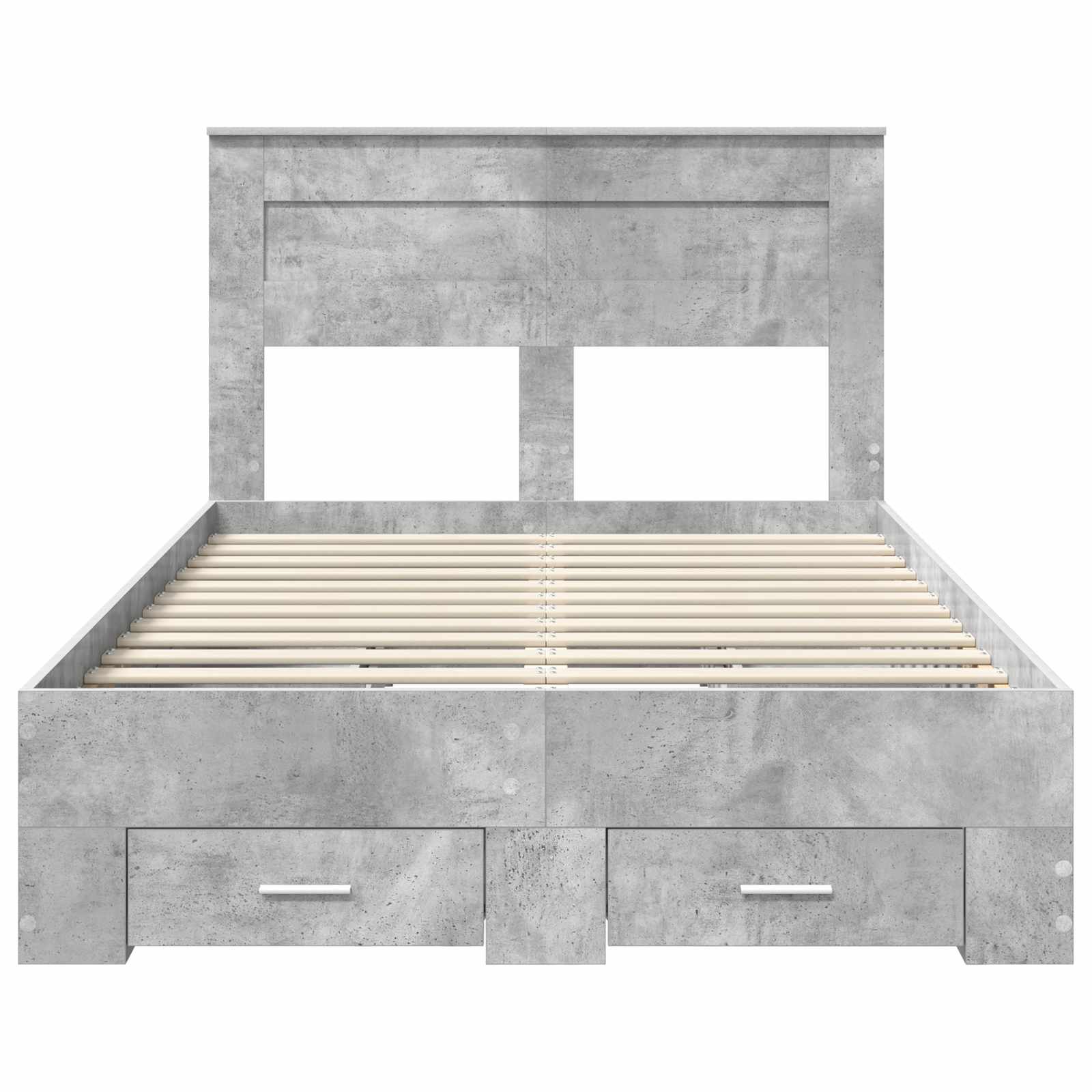 Cadre de lit Gris béton 120 x 200 cm Bois d'ingénierie - XIOS