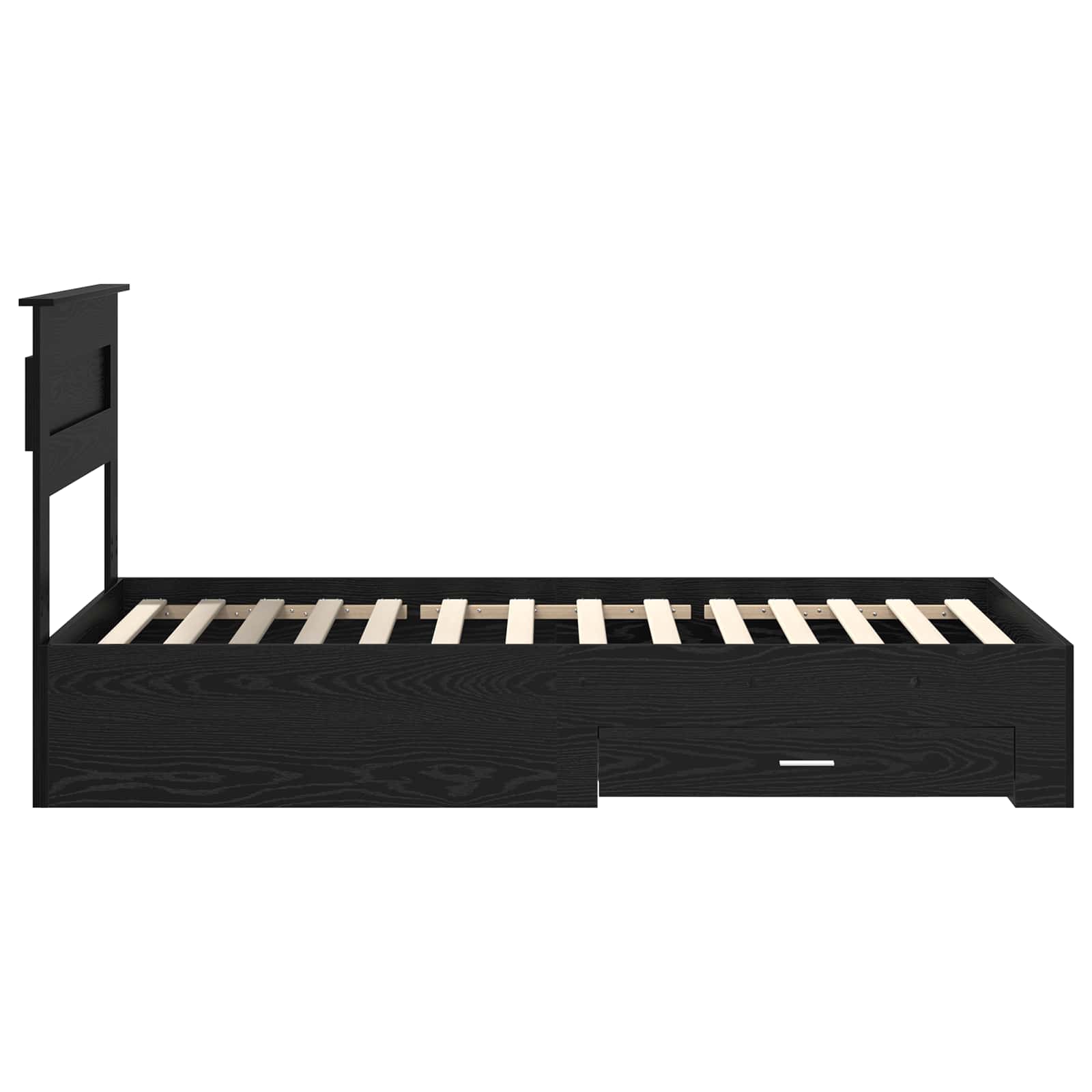 Cadre de lit Chêne noir 100 x 200 cm Bois d'ingénierie - XIOS