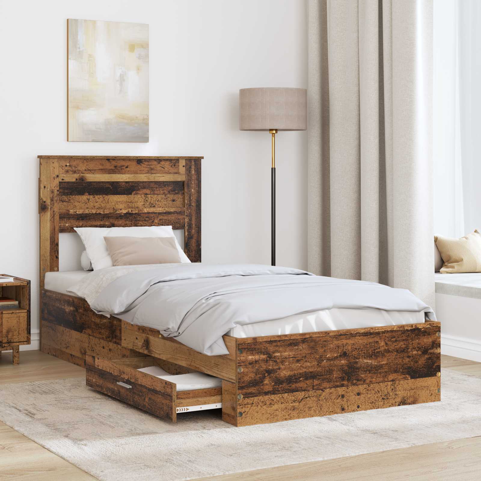 Cadre de lit Bois ancien 100 x 200 cm Bois d'ingénierie - XIOS