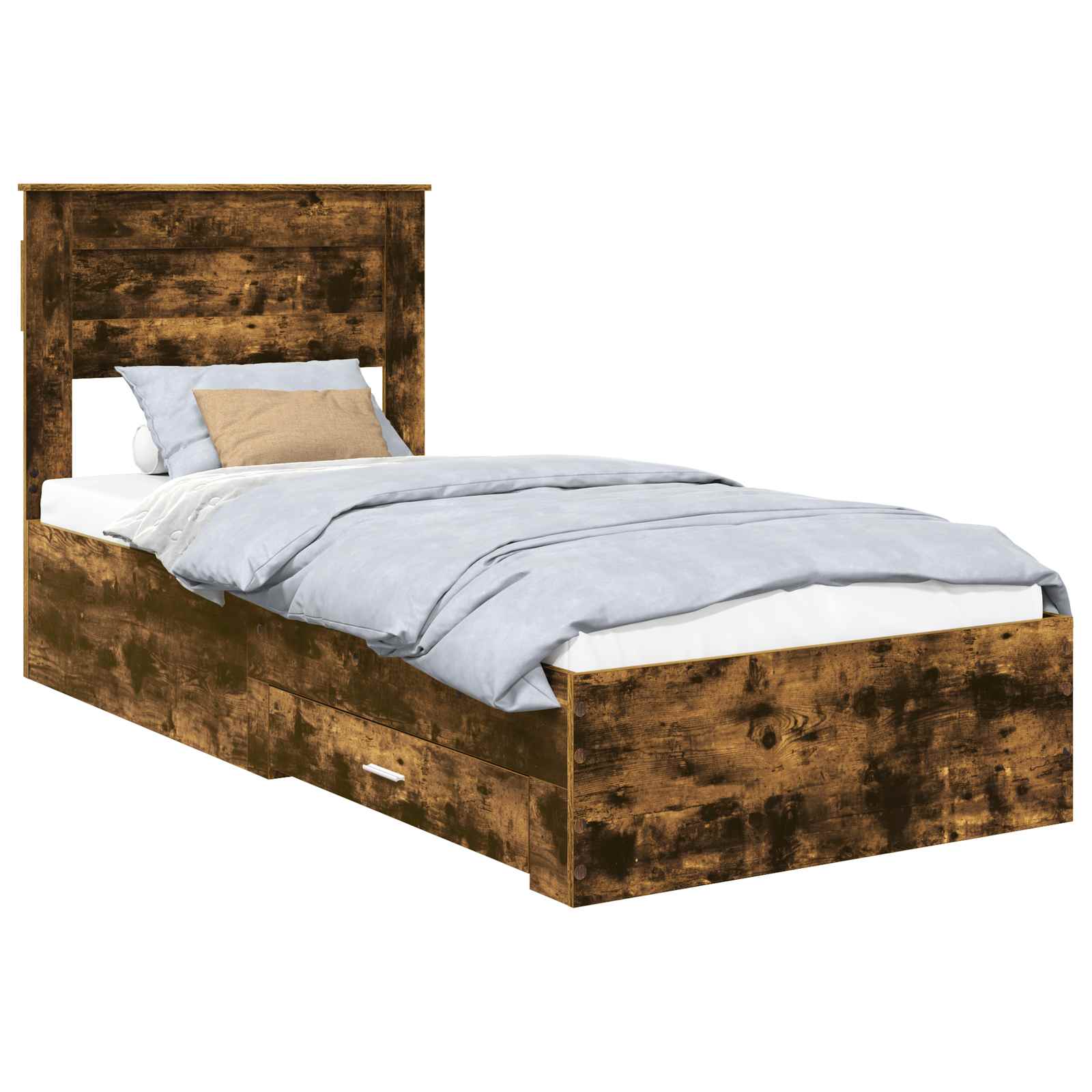 Cadre de lit Chêne fumé 90 x 190 cm Bois d'ingénierie - XIOS