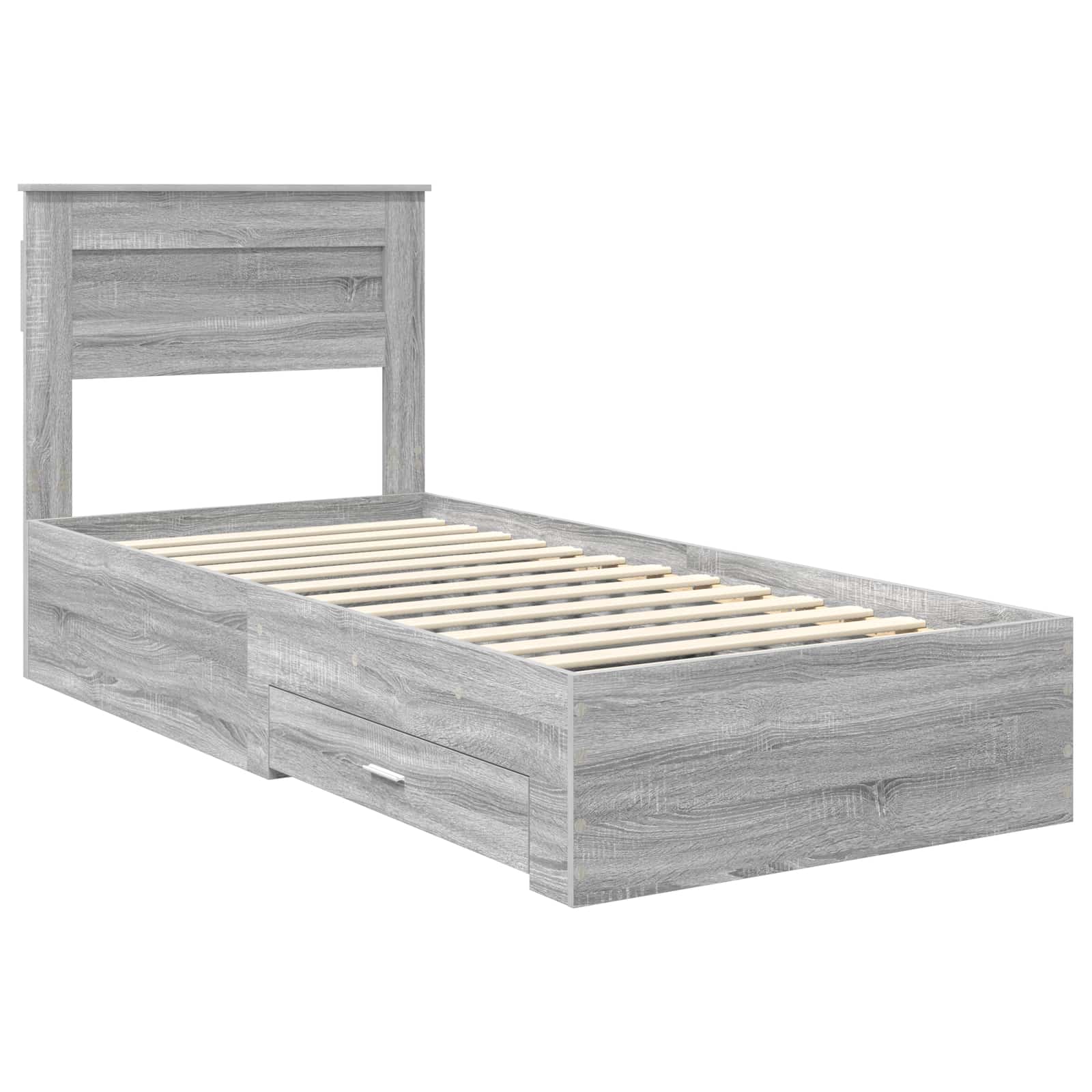 Cadre de lit Gris Sonoma 90 x 190 cm Bois d'ingénierie - XIOS