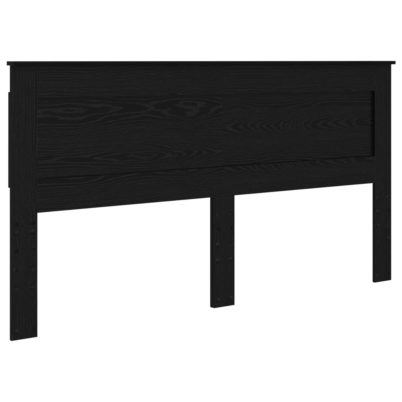 Cadre de lit avec tête de lit Noir 200 x 200 cm Pin massif - XIOS