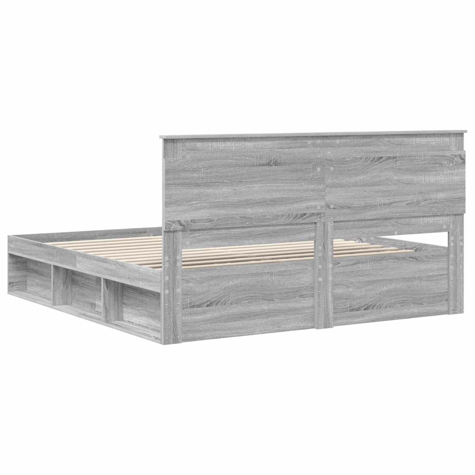 Cadre de lit Gris Sonoma 200 x 200 cm Pin massif - XIOS