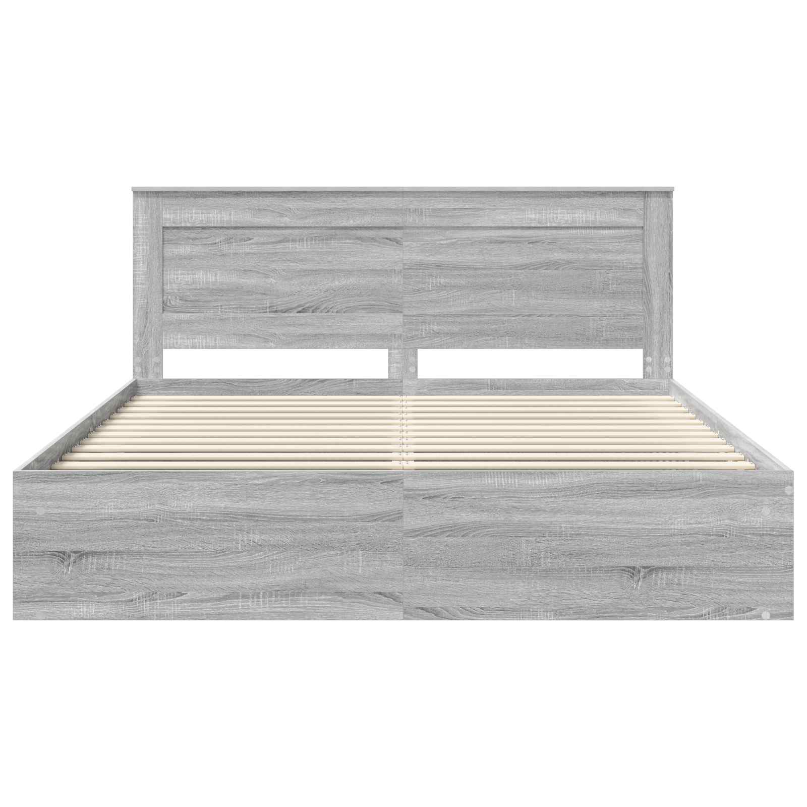 Cadre de lit Gris Sonoma 200 x 200 cm Pin massif - XIOS