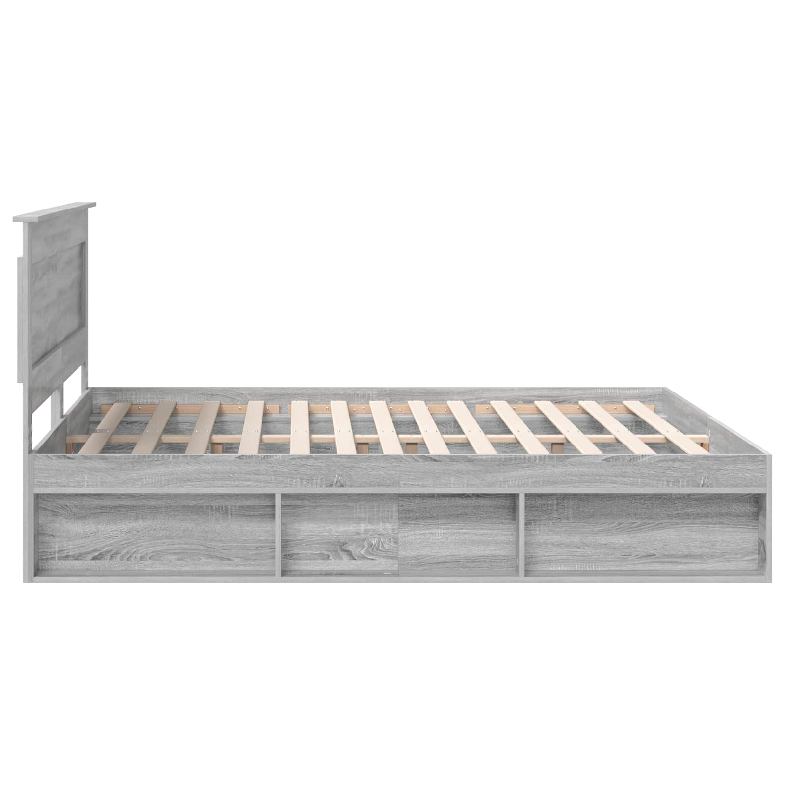 Cadre de lit Gris Sonoma 200 x 200 cm Pin massif - XIOS