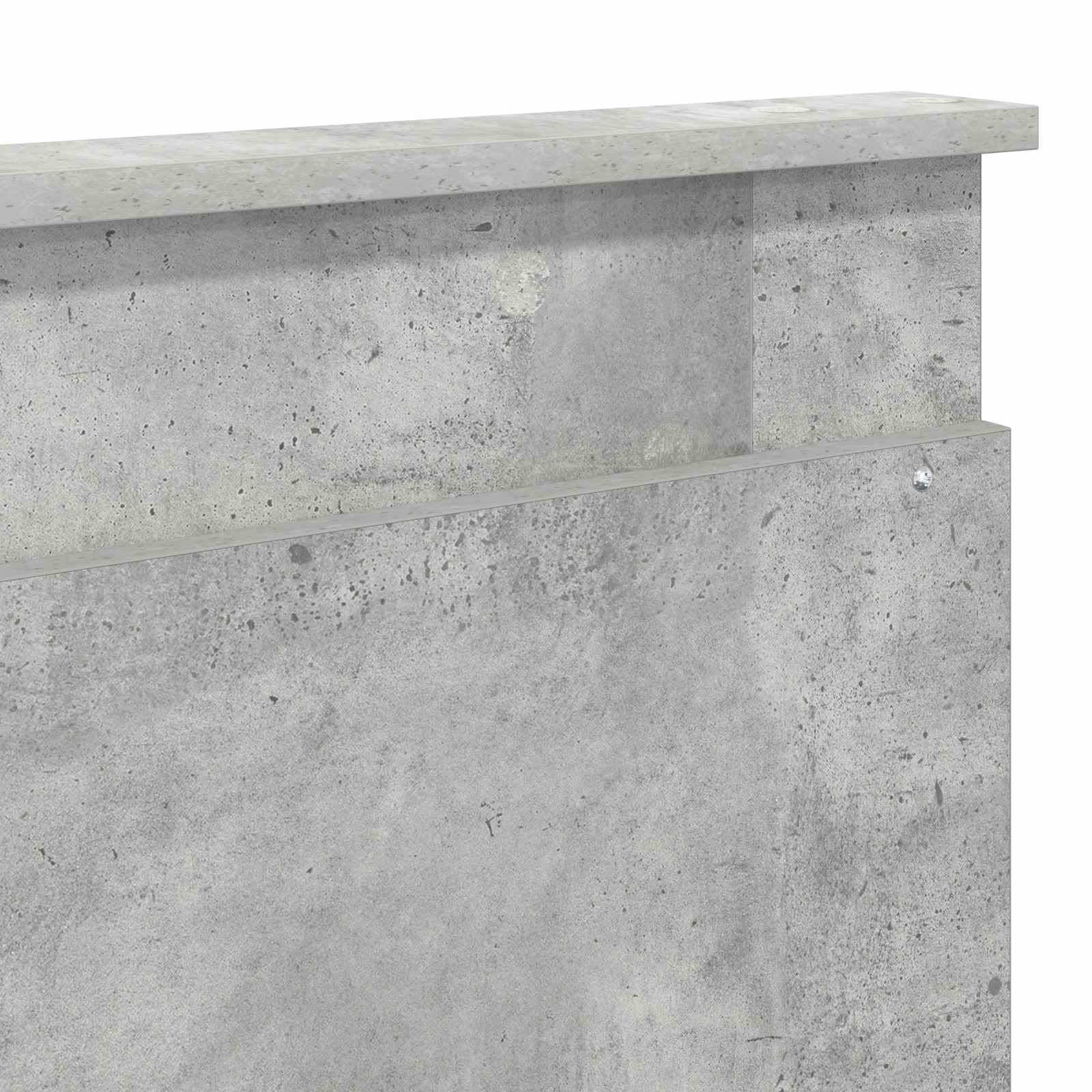 Cadre de lit avec tête de lit Béton 180 x 200 cm Pin massif - XIOS