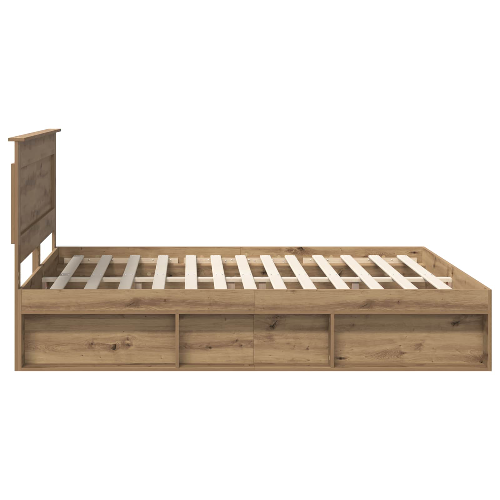 Cadre de lit Chêne artisan 180 x 200 cm Pin massif - XIOS