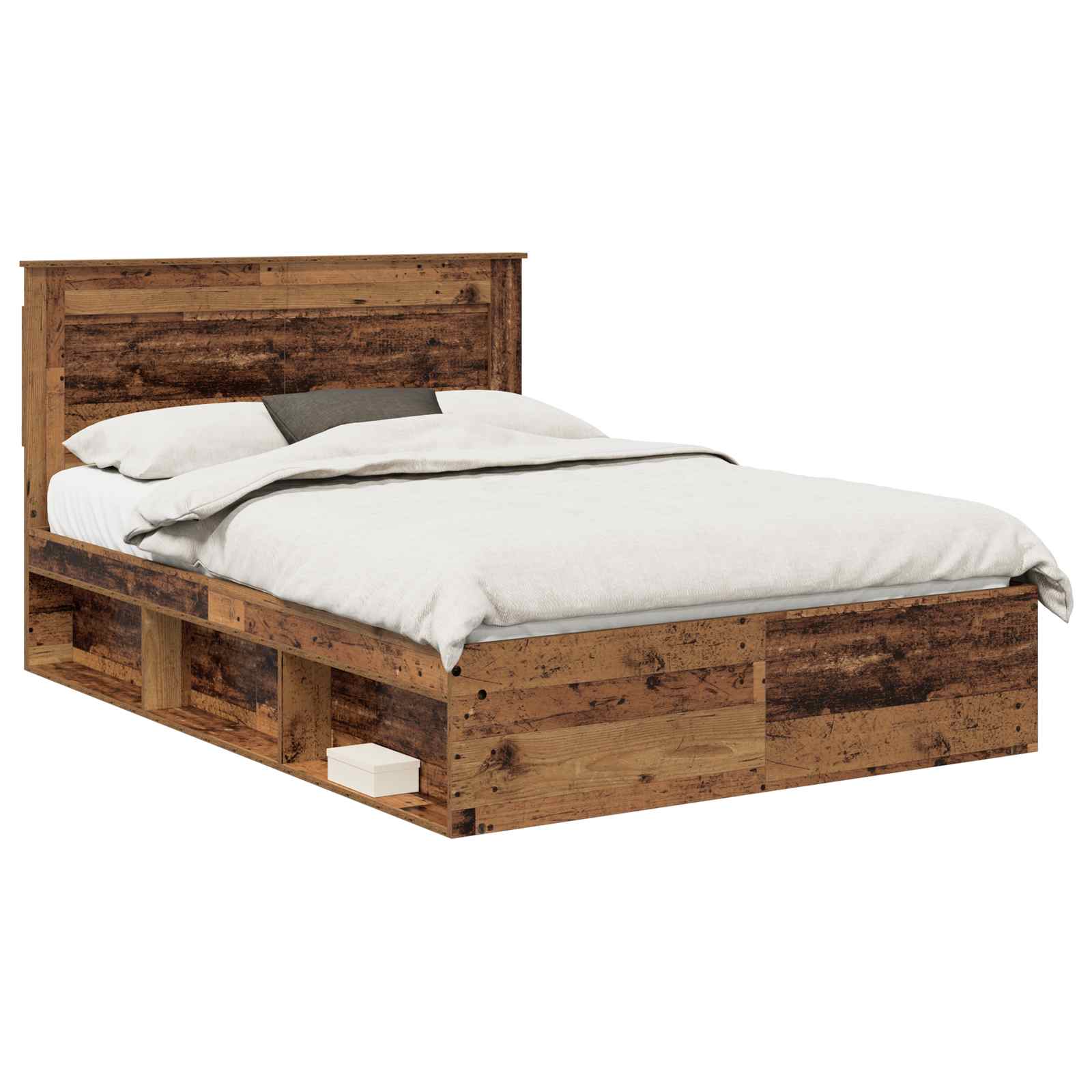 Cadre de lit Bois ancien 140 x 190 cm Pin massif - XIOS